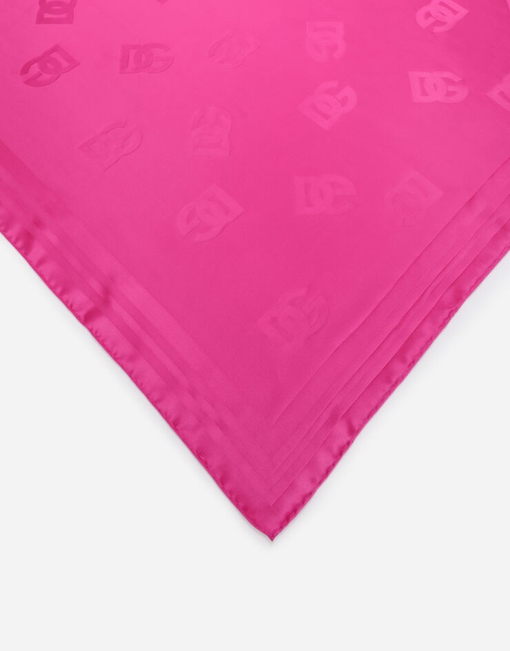 Twill jacquard scarf with DG logo (90 x 90) - 3