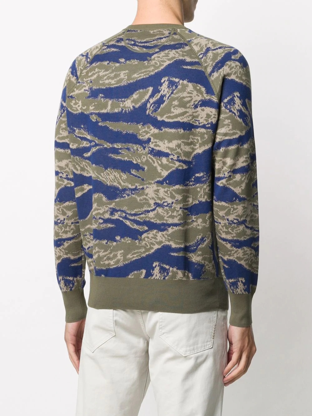 camouflage-print crew neck jumper  - 4