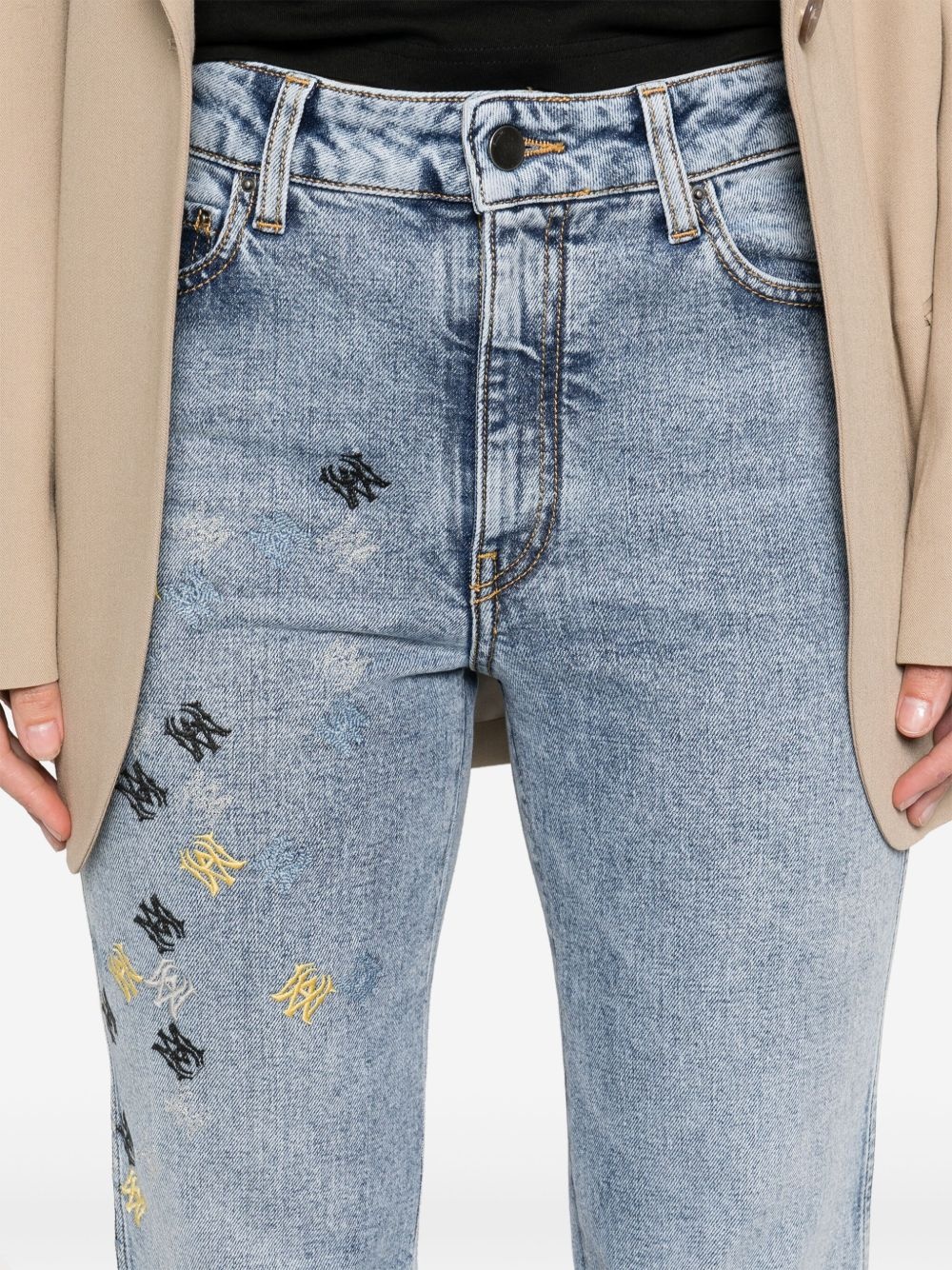 MA Quad embroidered jeans - 5