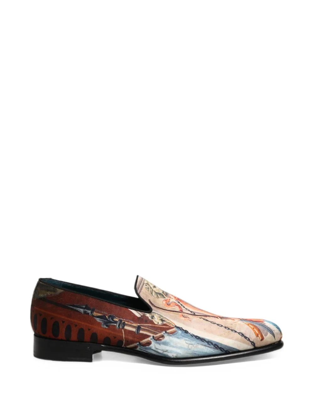 lion-print slip-on loafers - 1