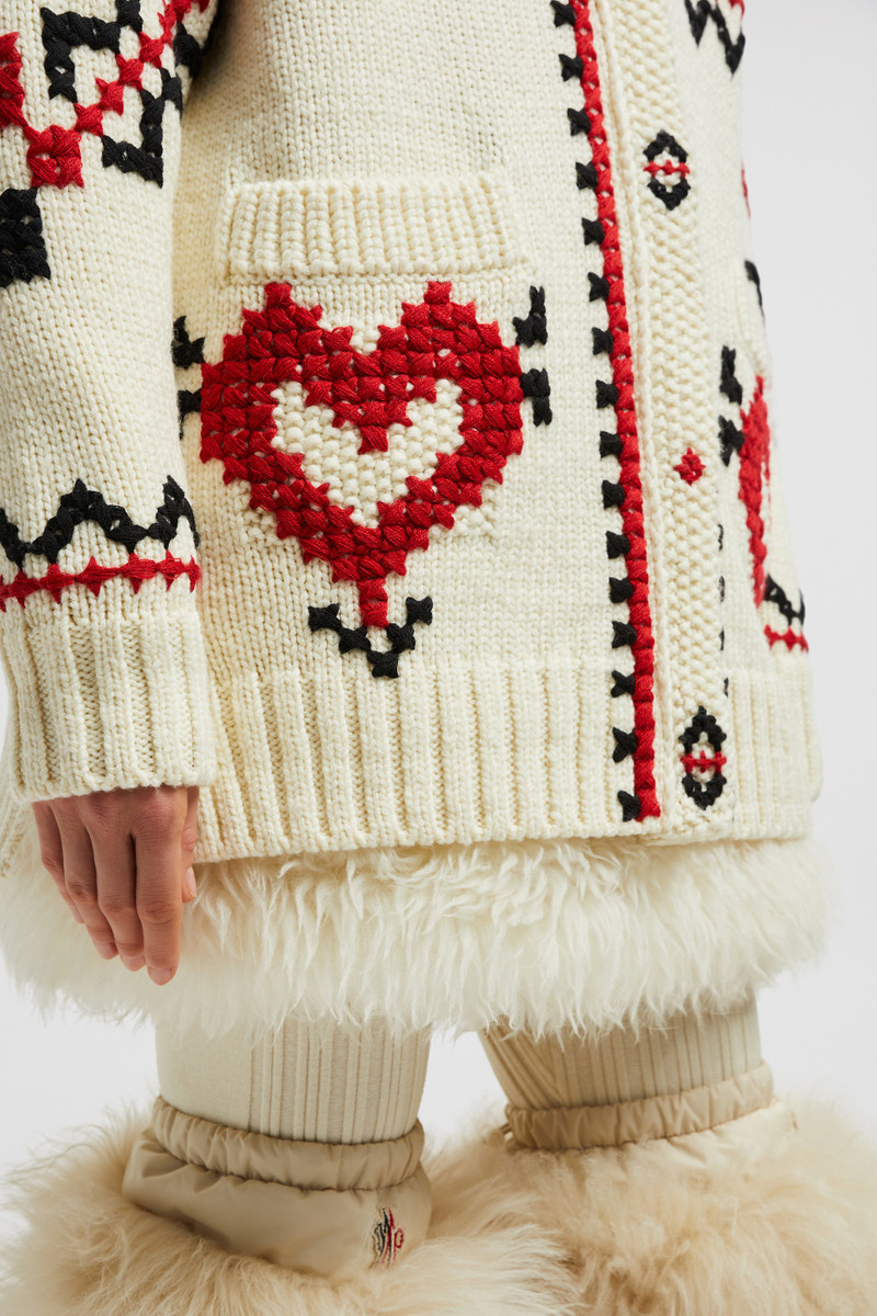 Embroidered Wool Blend Cardigan 7