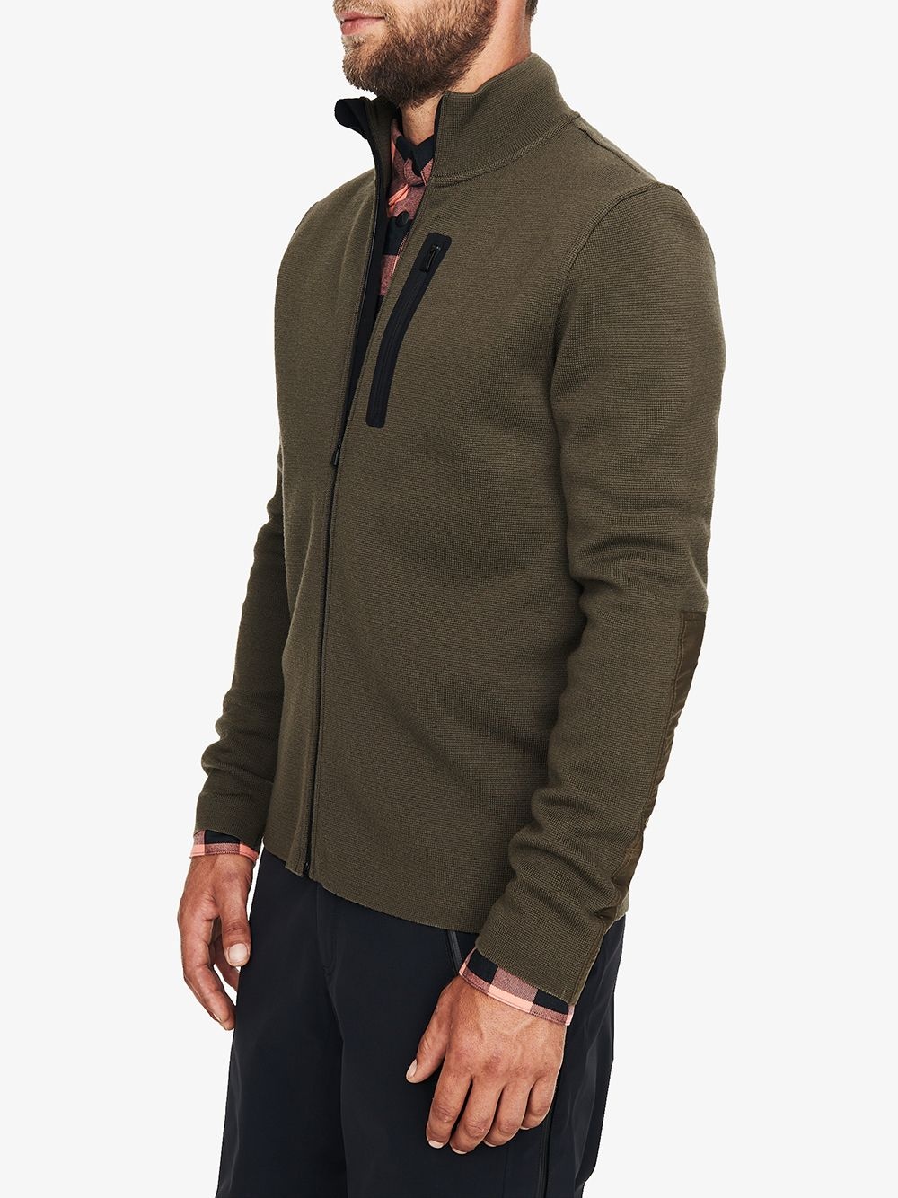 zip-up knitted outdoors jumper - 4