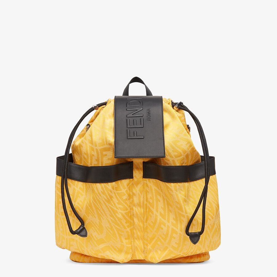 Yellow FF Vertigo fabric backpack - 1