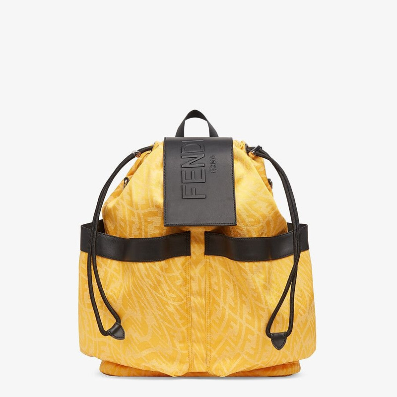 Yellow FF Vertigo fabric backpack 1