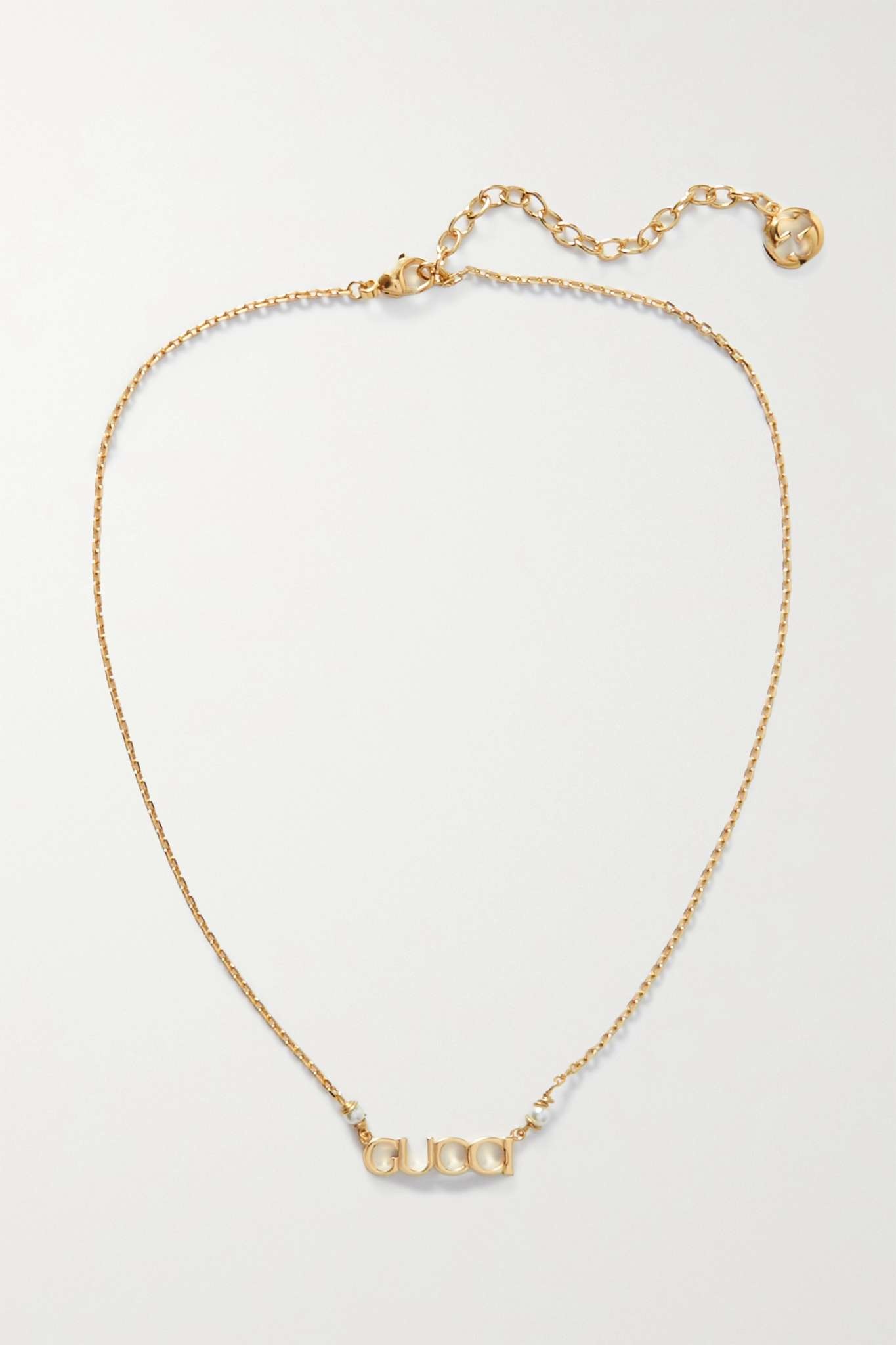 Gold-tone faux-pearl necklace - 1