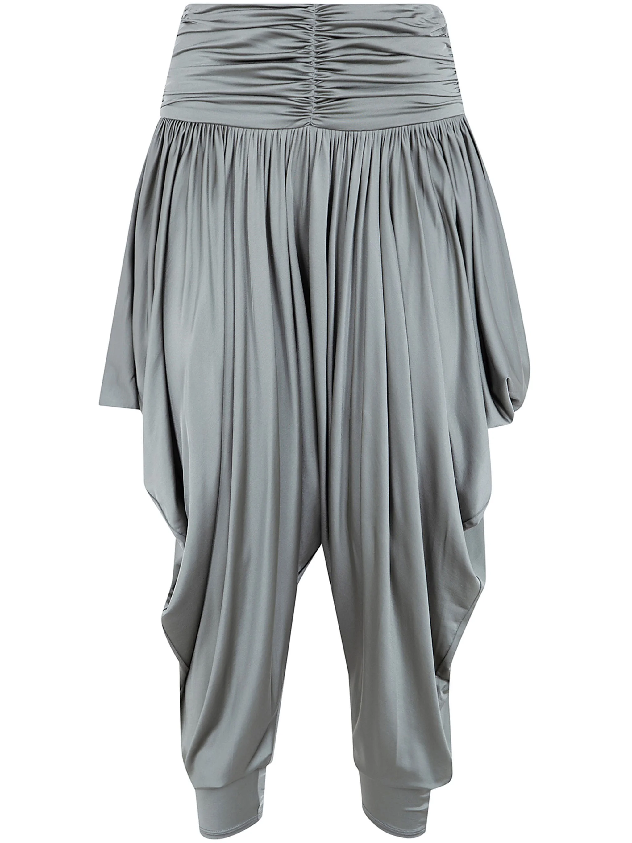 Pleated Fluid Jersey Shiny Pants - 1