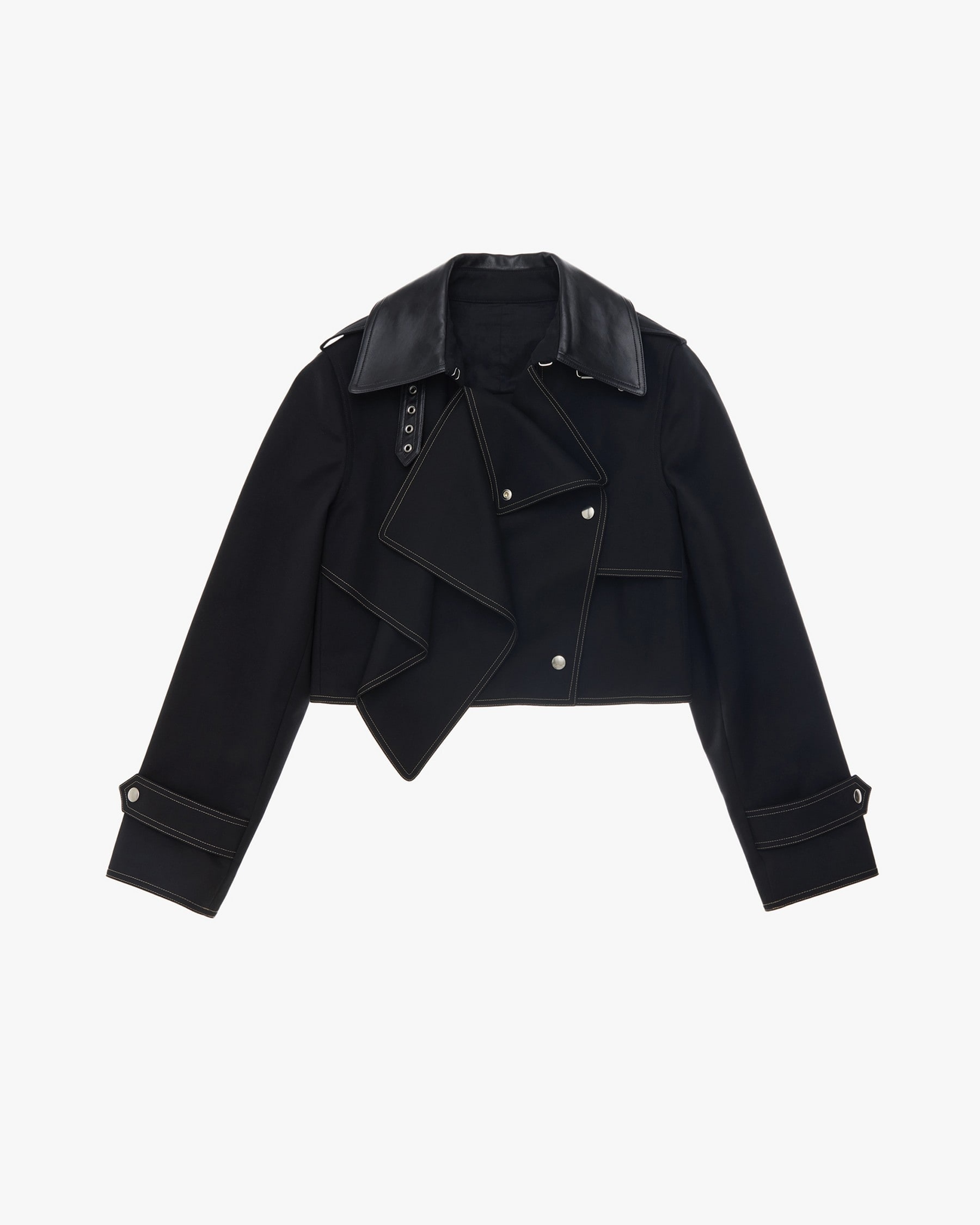 CROPPED TRENCH JACKET - 1
