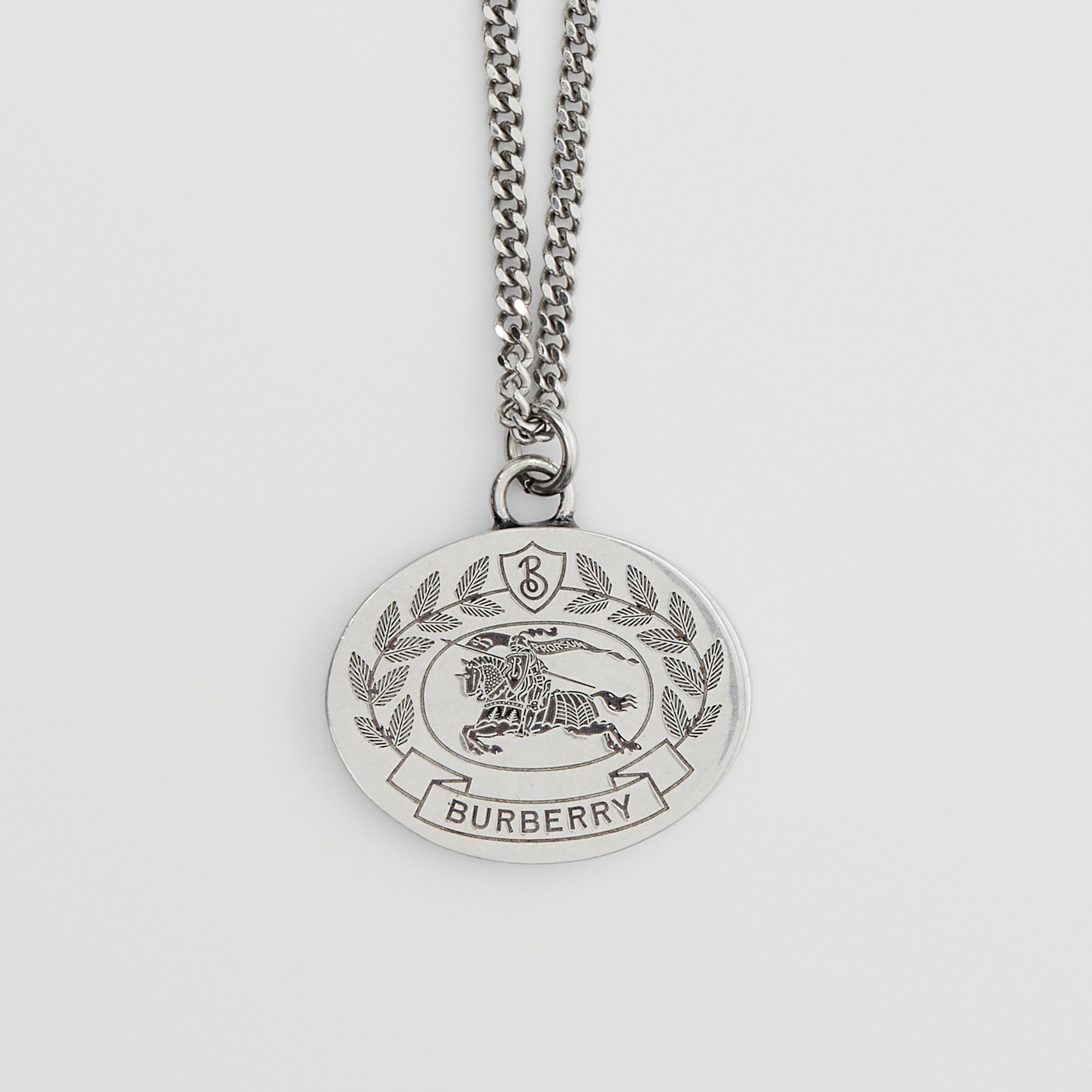 Engraved EKD Palladium-plated Chain-link Necklace - 2