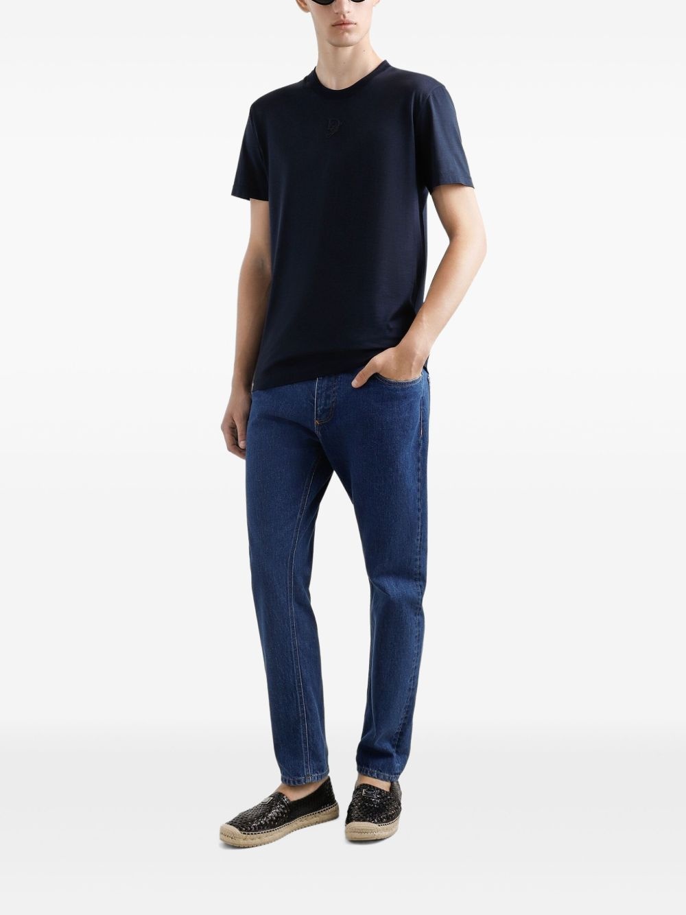 logo silk T-shirt - 2