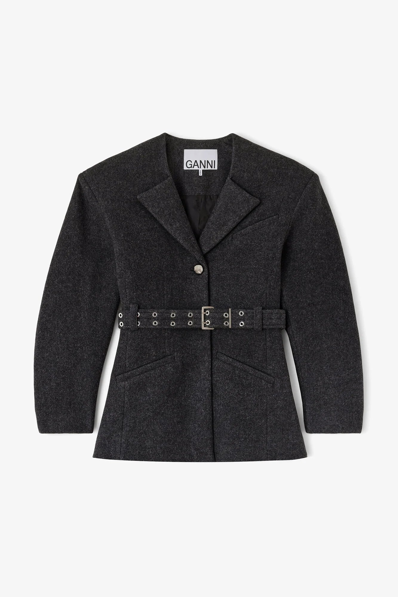 JACKET IN GREY WOOL - 1