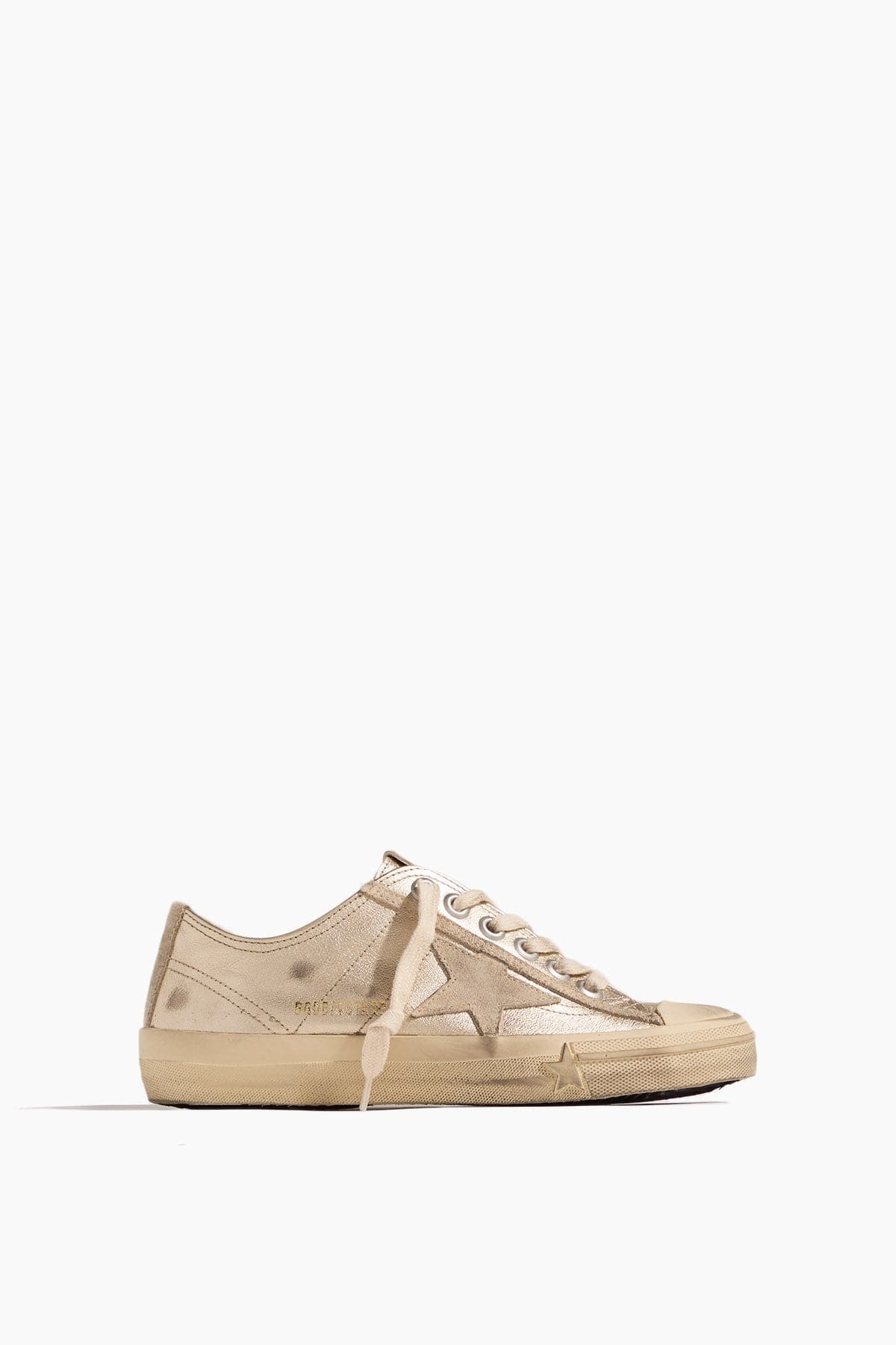Golden Goose V-Star 2 Sneaker in Platinum/Seed Pearl