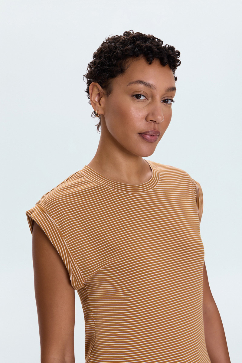 OLIVIA TWISTED SLEEVE MARINA - DARK RUM STRIPE 3
