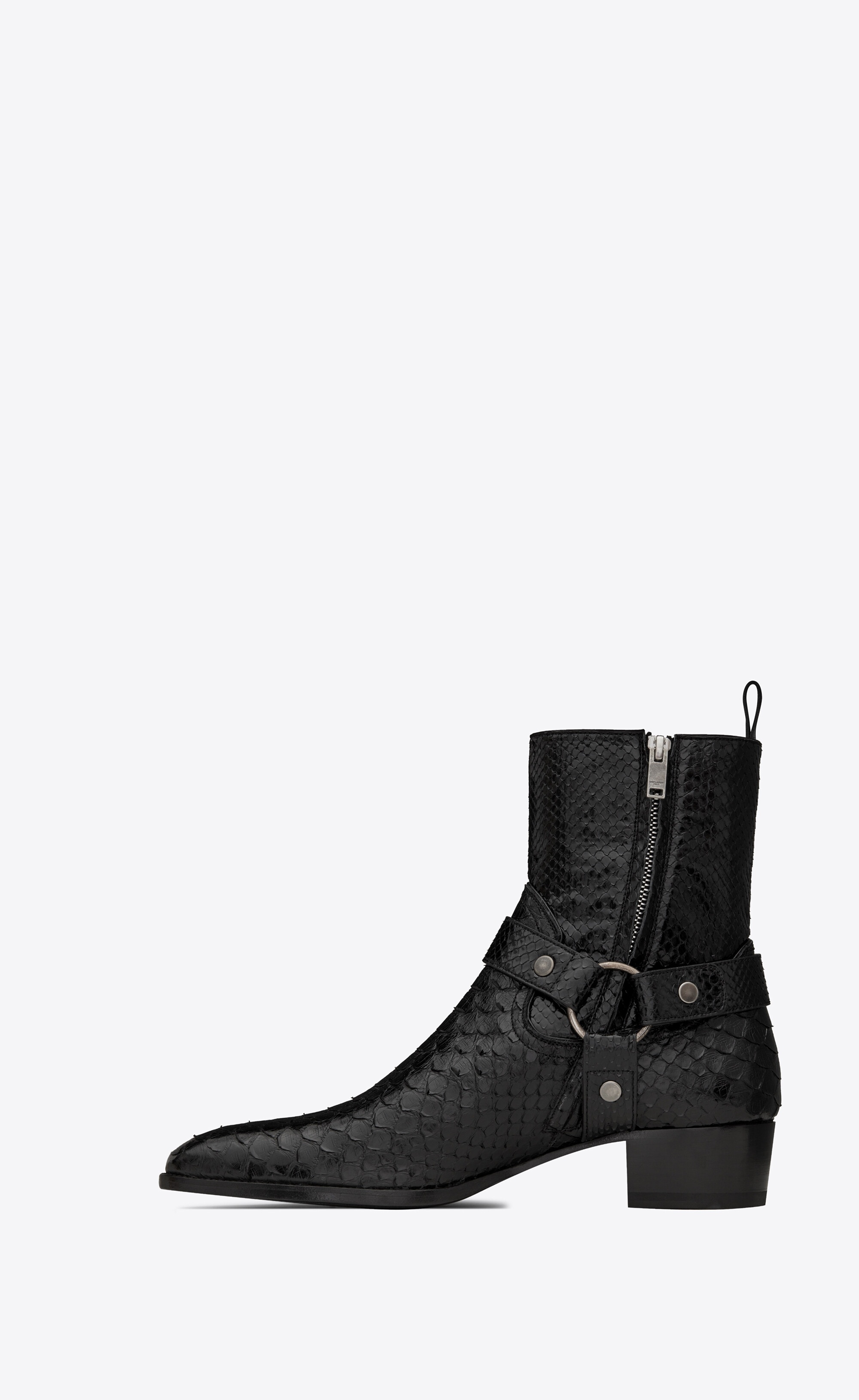 wyatt harness boots in lacquered python - 3