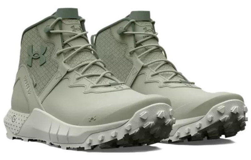 Under Armour Under Armour Micro G Valsetz Trek Mid Leather Waterproof Tactical Boots 'Olive Green' 3025577-300 outlook