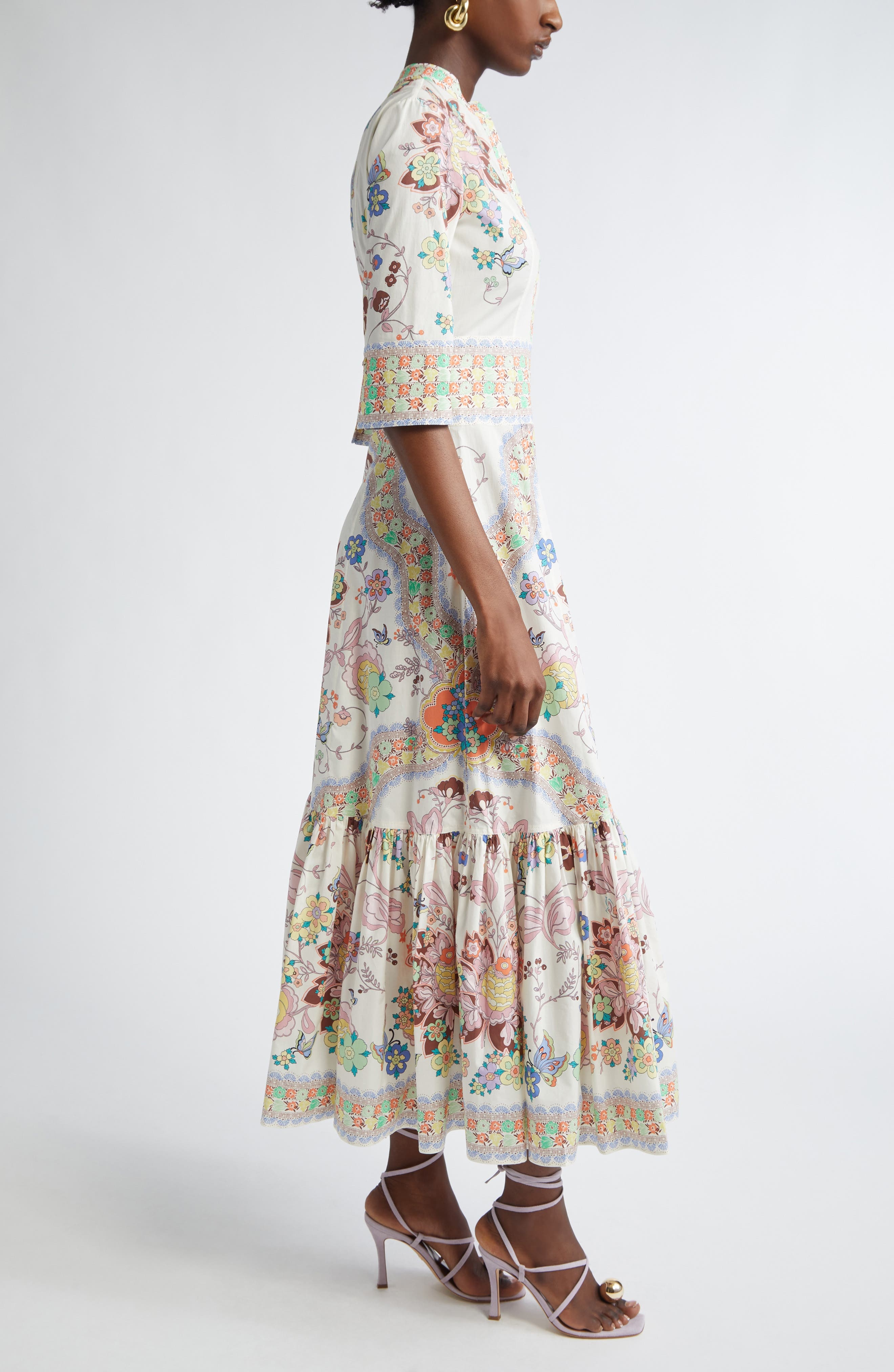Etro Floral Paisley Maxi Dress in Stampa F.do Bianco at Nordstrom - 3