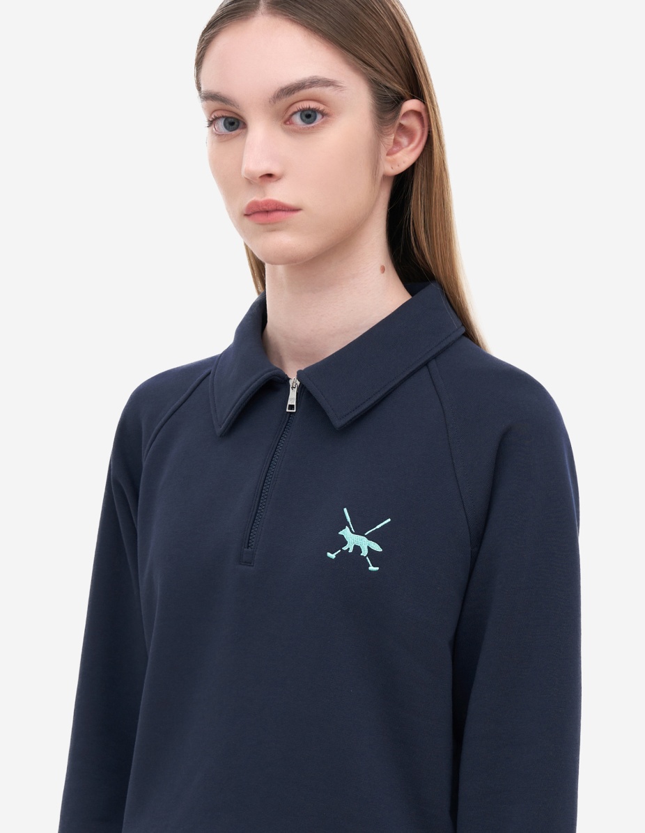 Women Profile Fox Half Zip Sweatshirt - 5