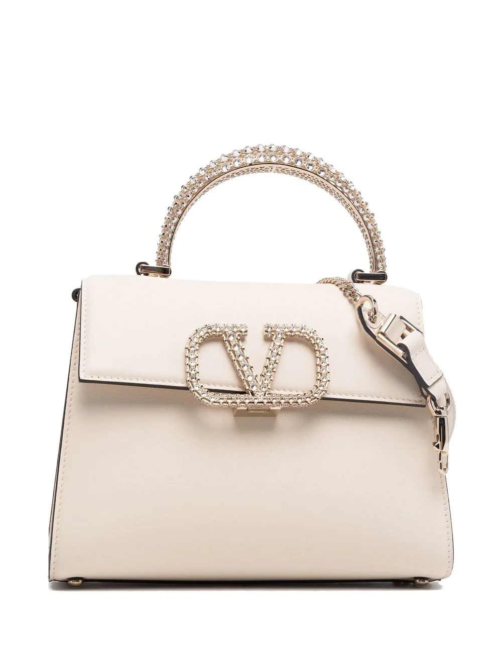 VSling crystal-embellished leather tote bag - 1