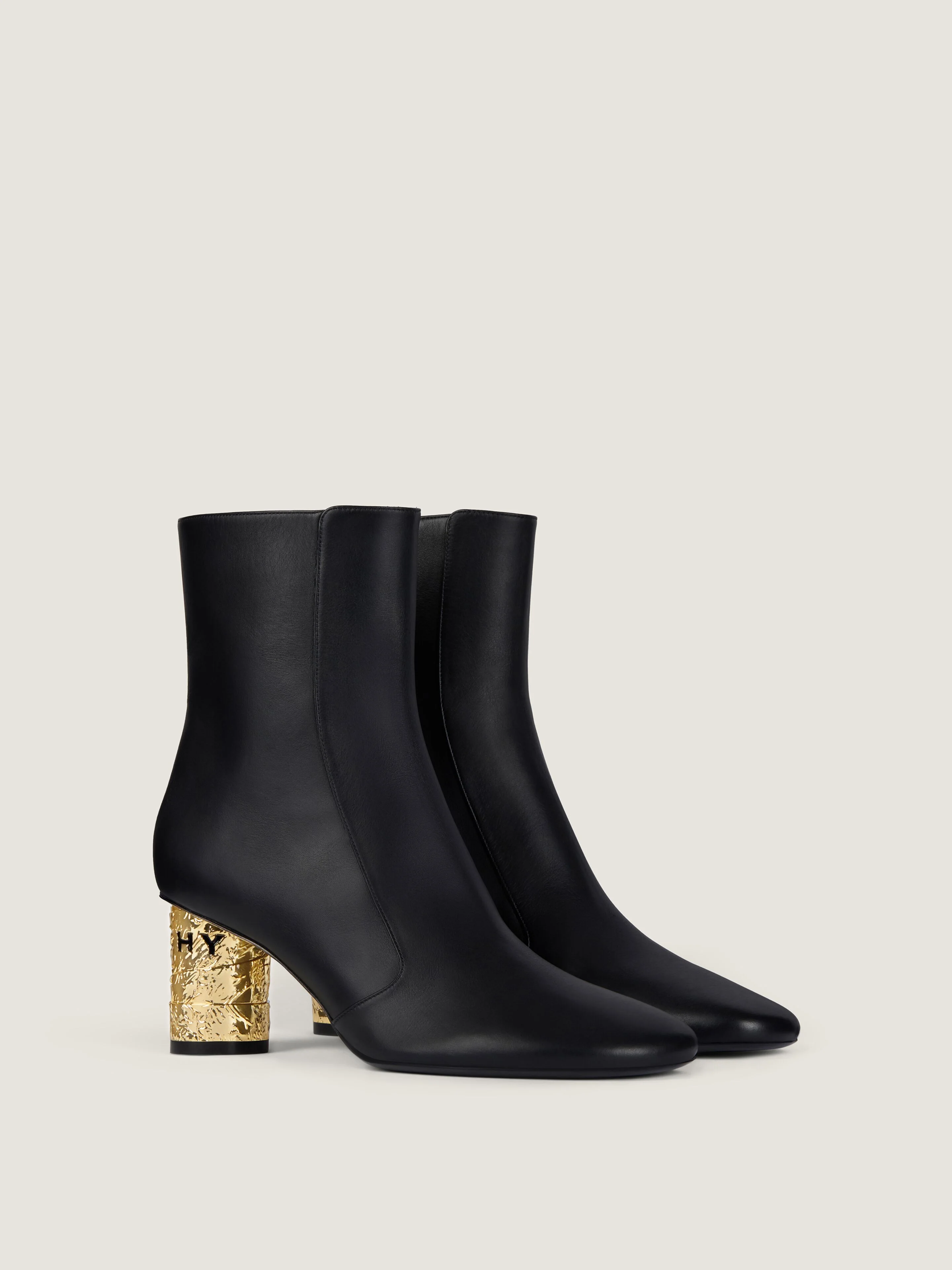 TAPE ANKLE BOOTS IN LEATHER - 1