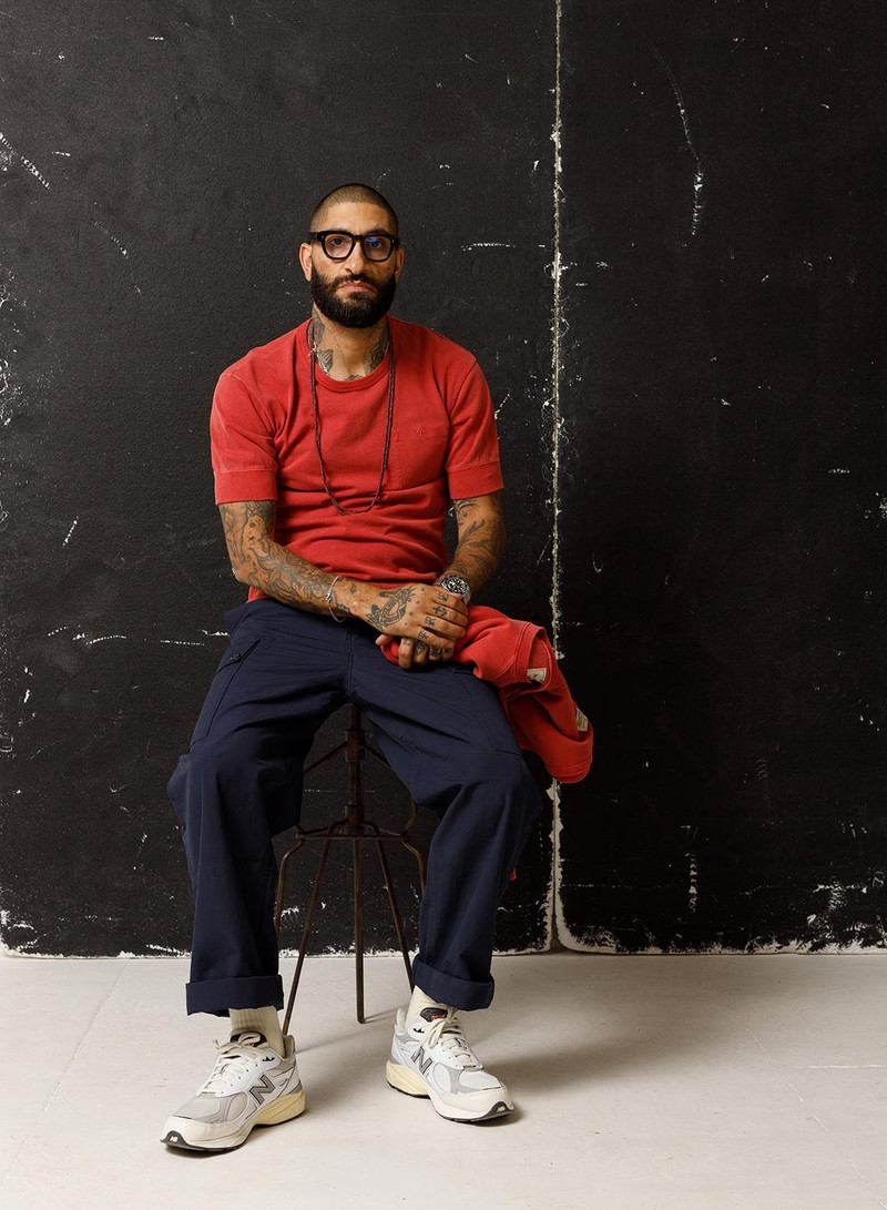 Nigel Cabourn Military Tee in Vintage Red outlook