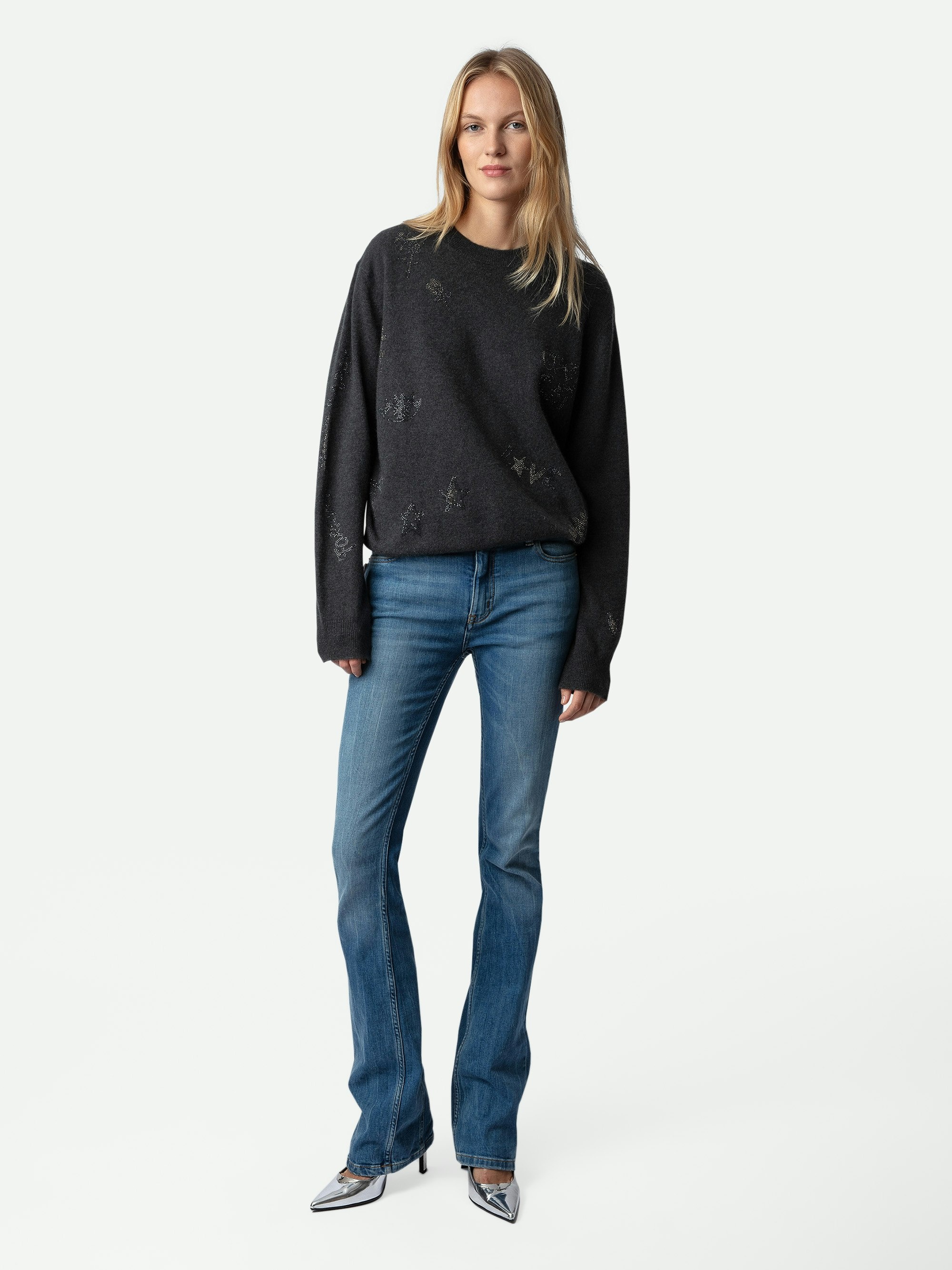 Pravis Cashmere Diamanté Sweater - 2