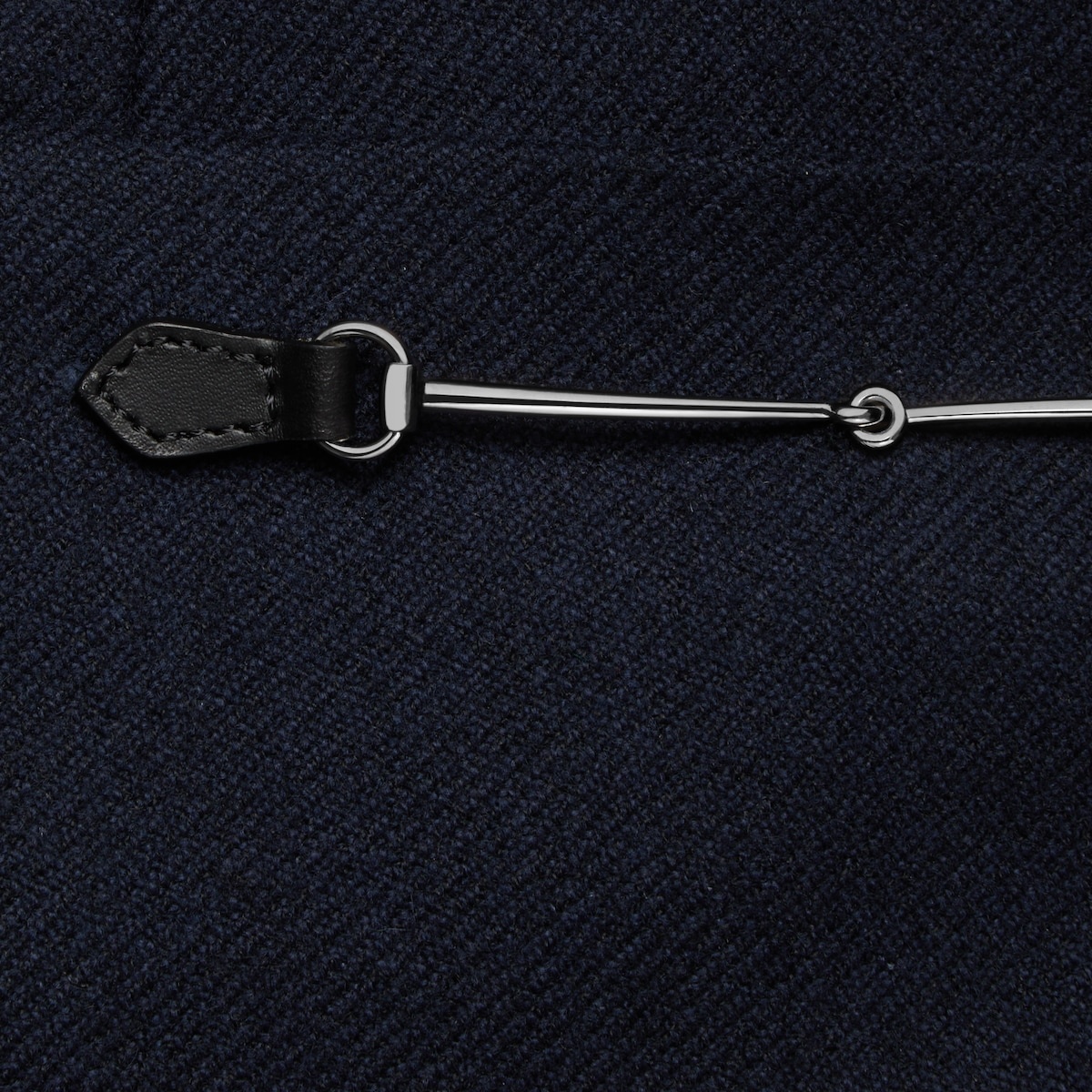 Cashmere twill jacket with Horsebit - 4