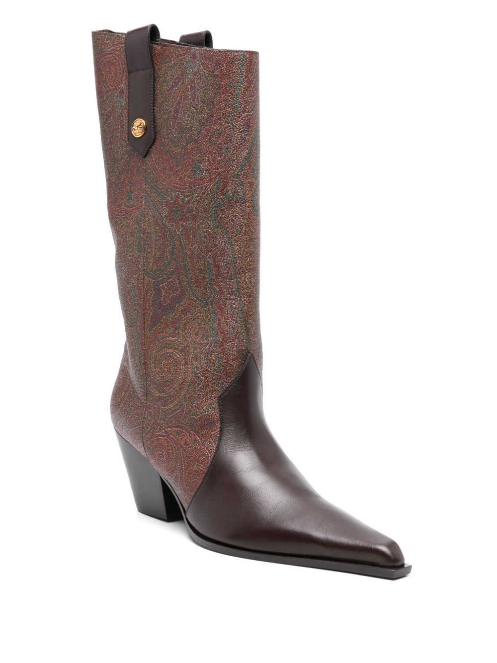 60mm paisley-jacquard leather shoes - 2