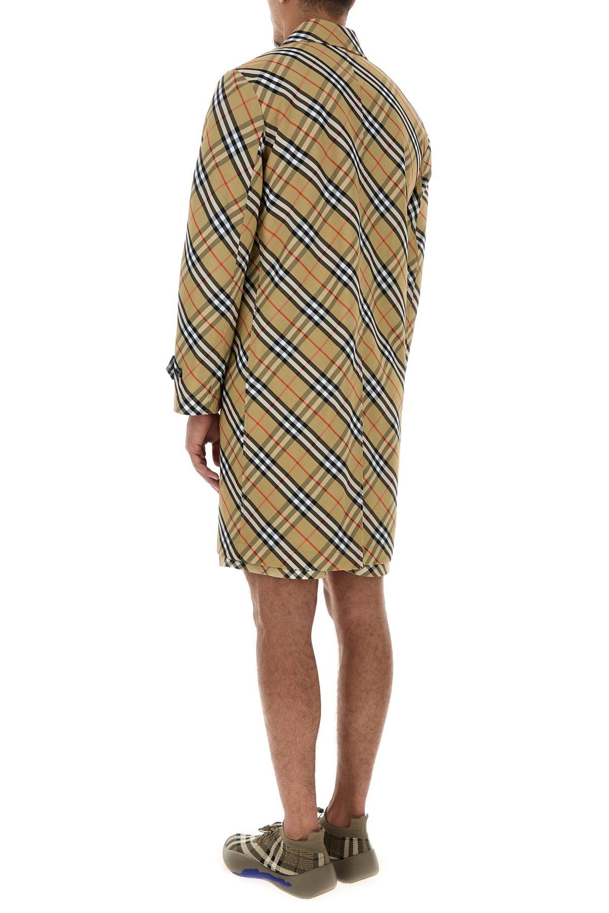 Embroidered polyester trench coat - 4
