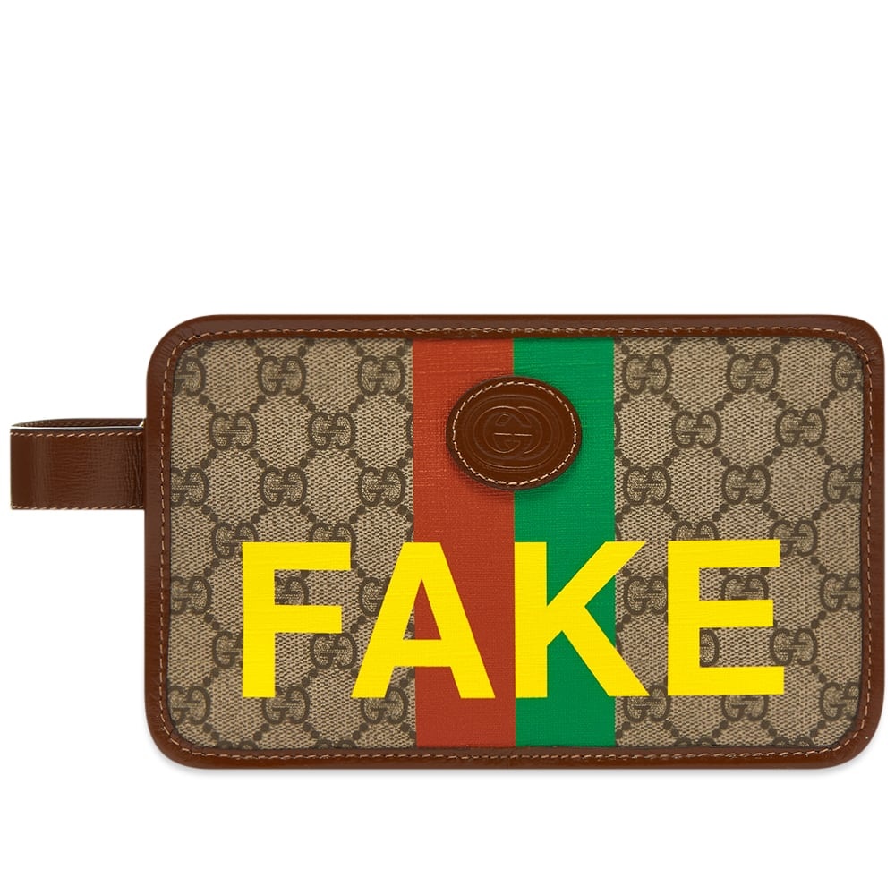 Gucci Fake/Not Supreme Logo Beauty Case - 1