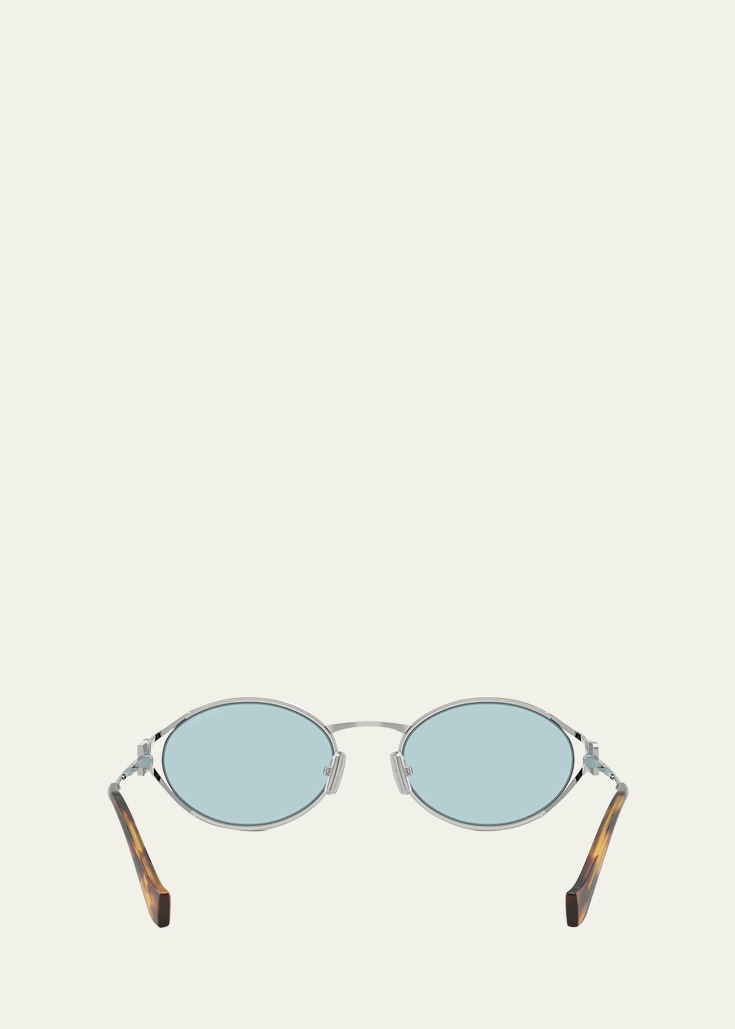 MU 52YS Metal Oval Sunglasses - 4
