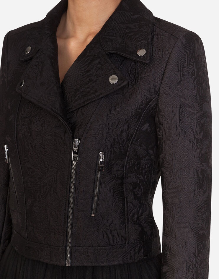 Floral jacquard studded jacket - 4