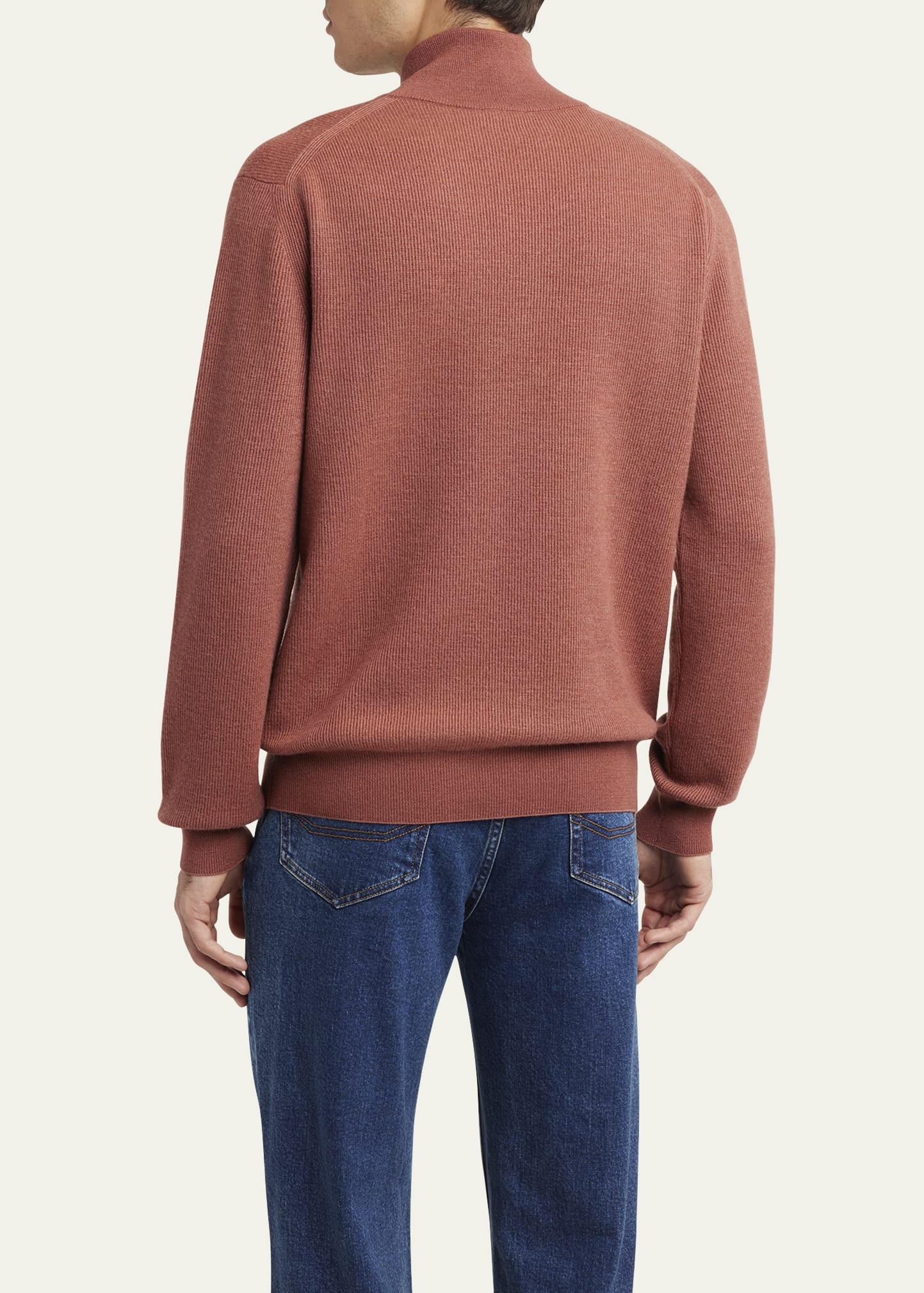Men's Cashmere Quarter-Zip Sweater - 3