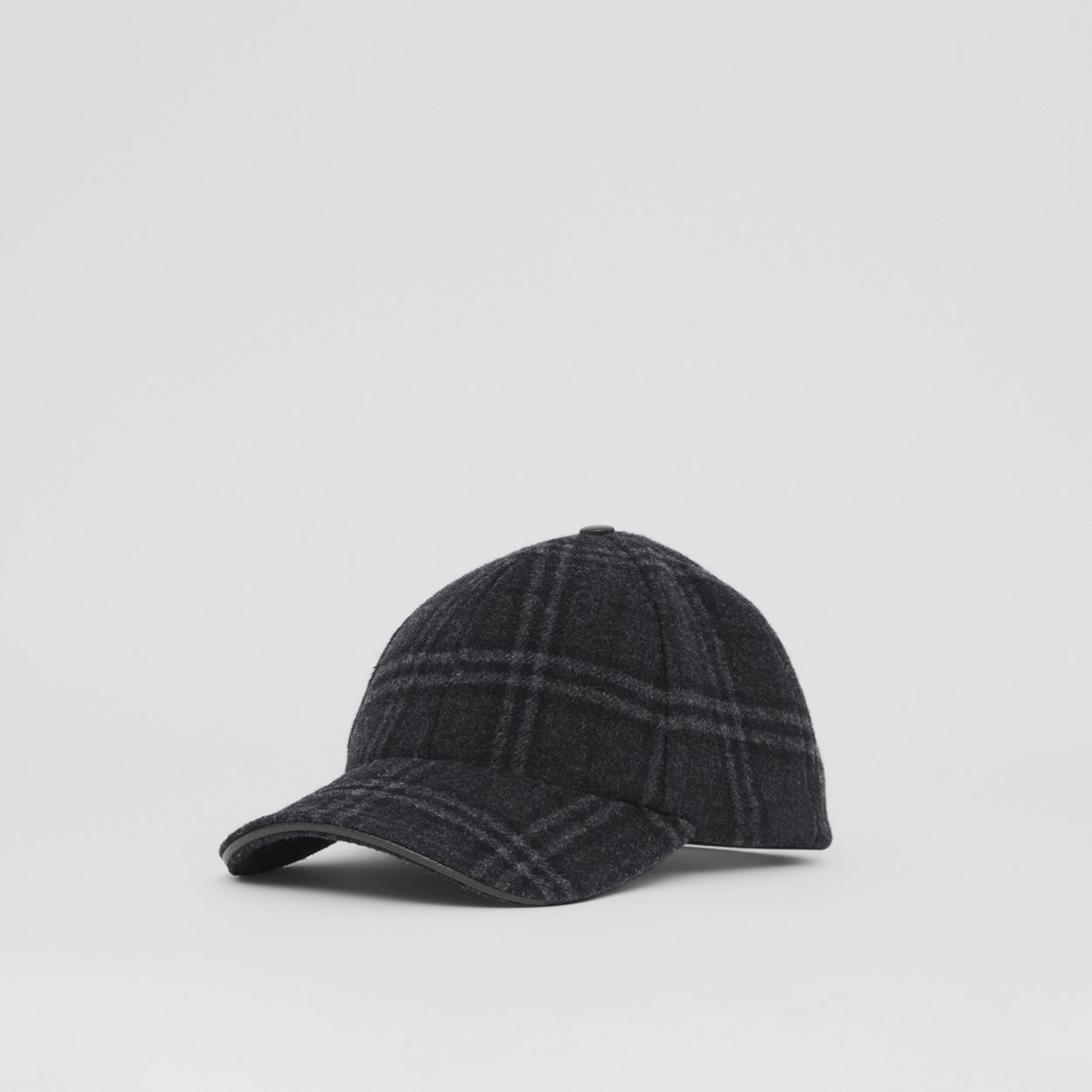 Check Wool Cashmere Baseball Cap - 6