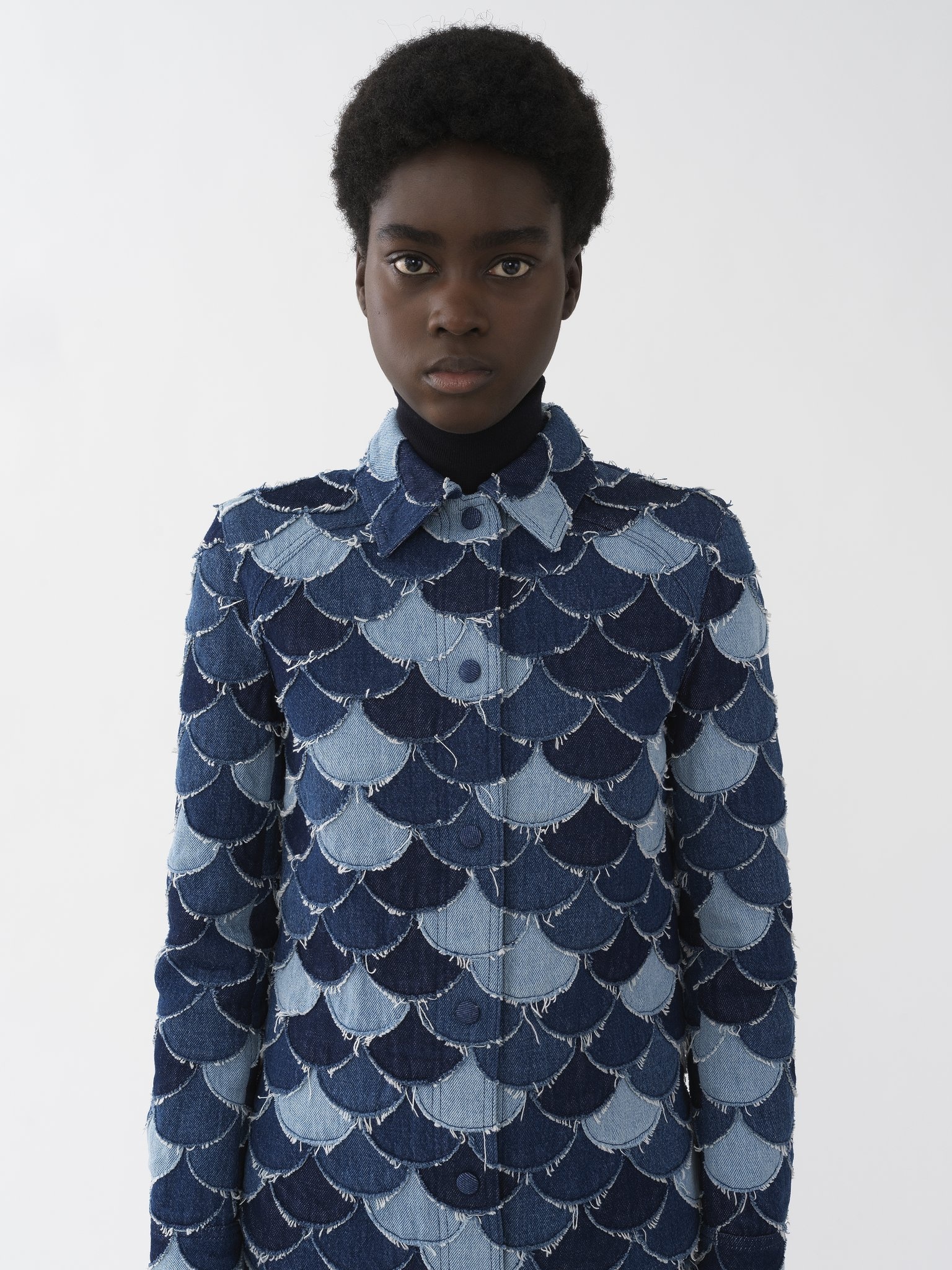 PATCHWORK DENIM OVERSHIRT JACKET - 6