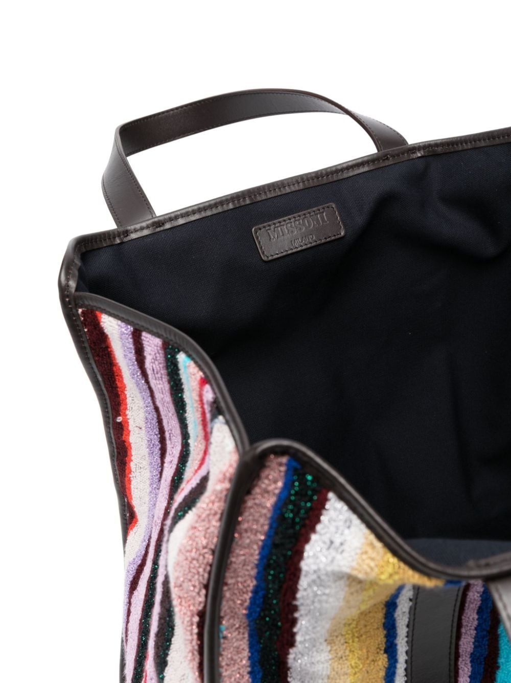 striped terry-cloth tote bag - 5