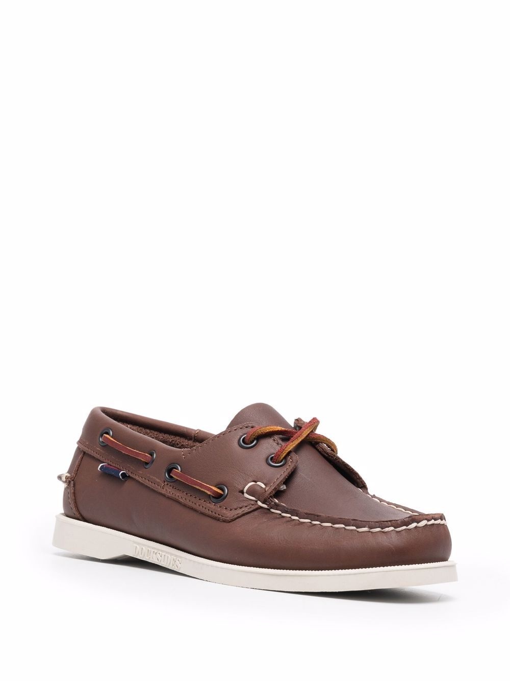 lace-up leather loafers - 2
