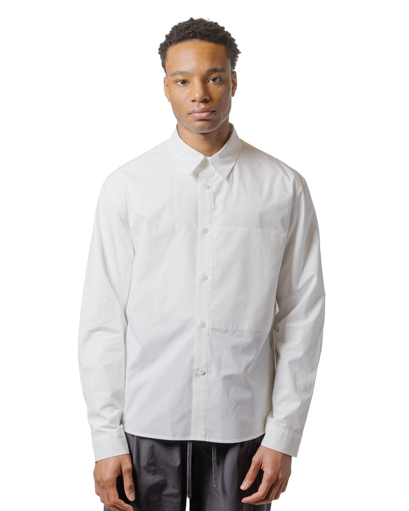 AMOMENTO Basic Pocket Shirts Ivory outlook