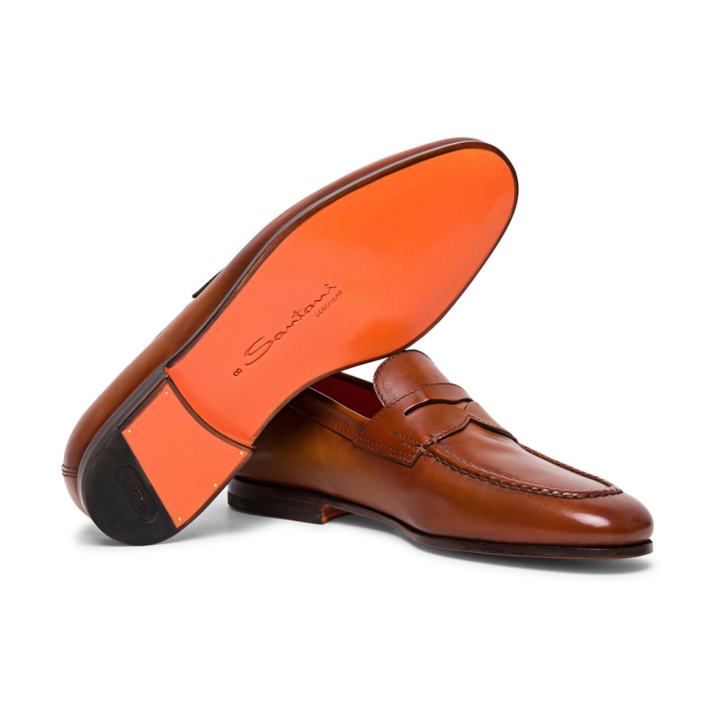 Men’s brown leather penny loafer - 3