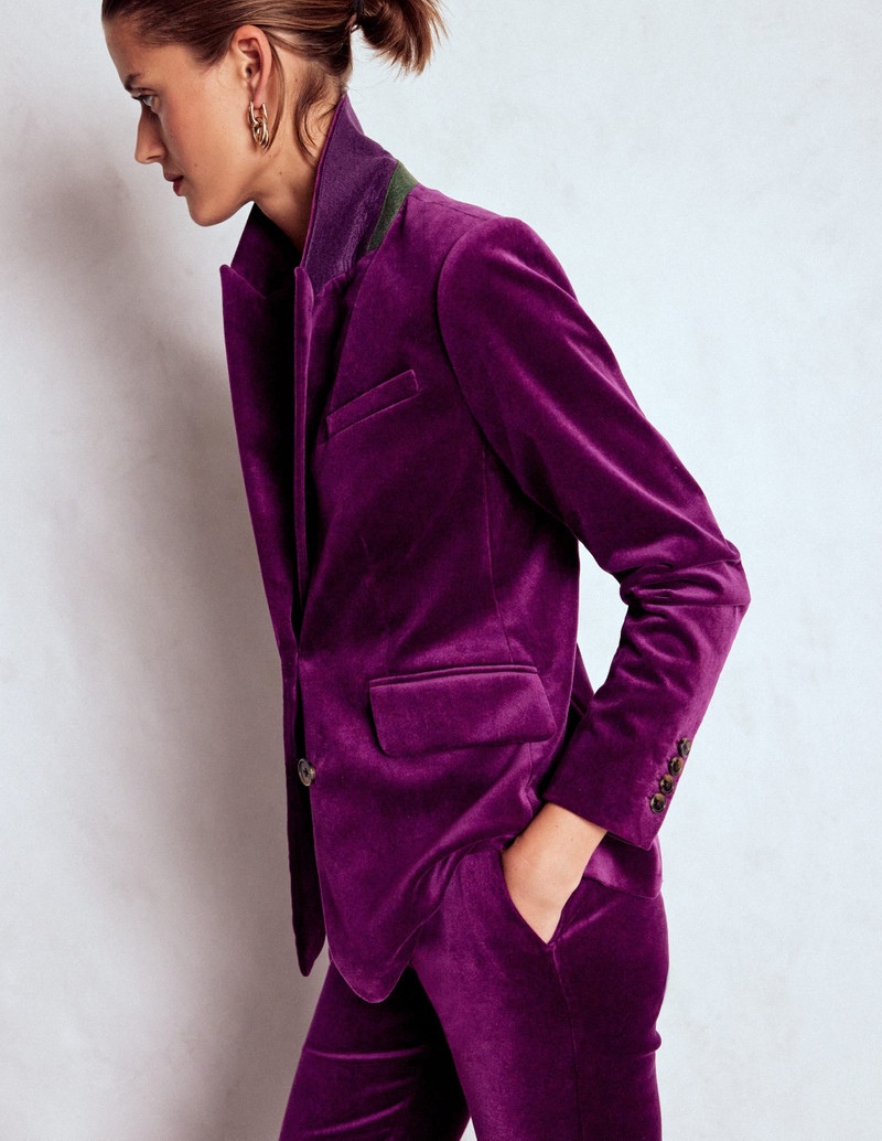 Stamford Velvet Blazer-Plum Jam 7