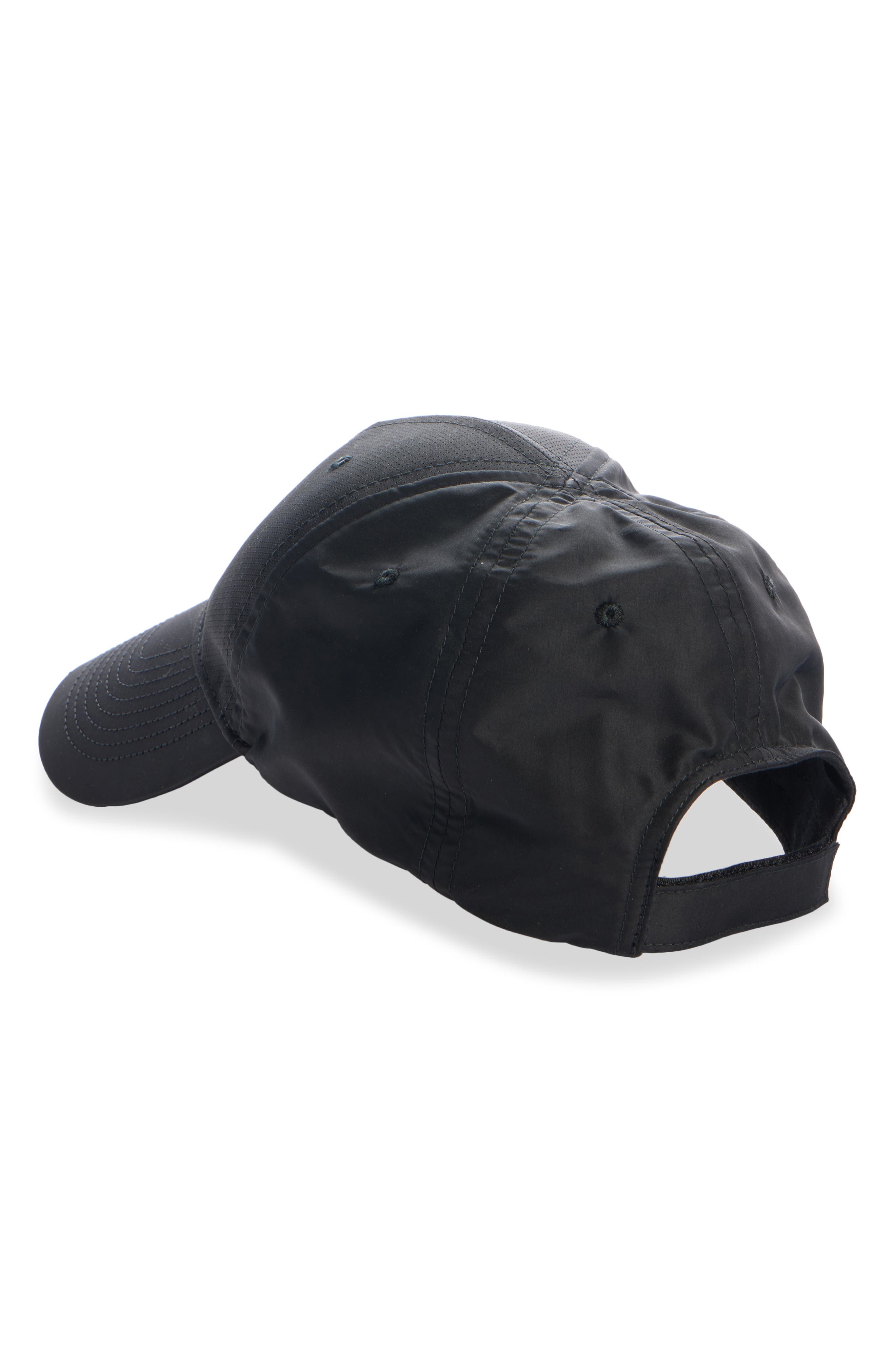 Balenciaga Perforated Webs Baseball Cap in 1000 Black at Nordstrom - 3