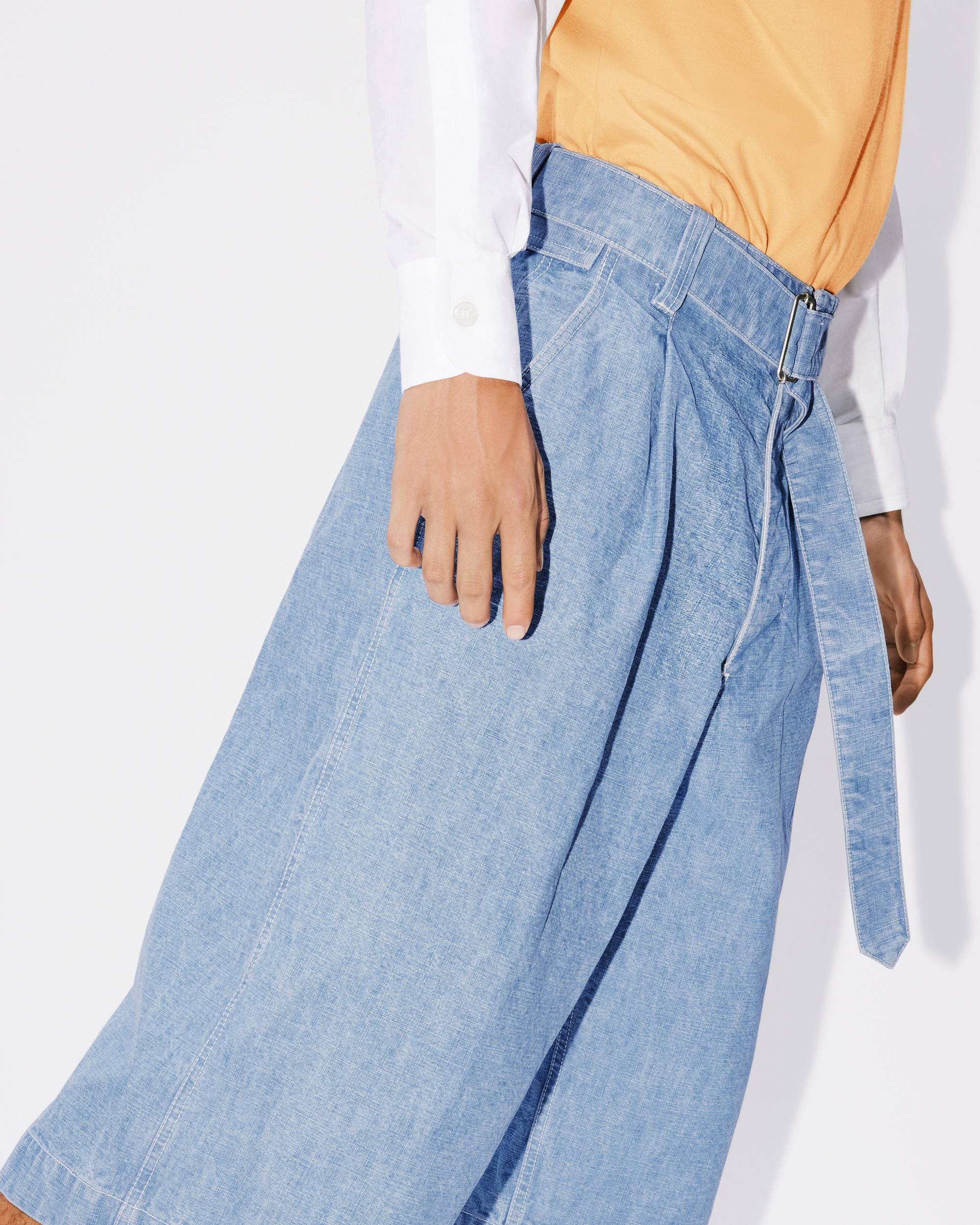 Denim military short trousers - 8