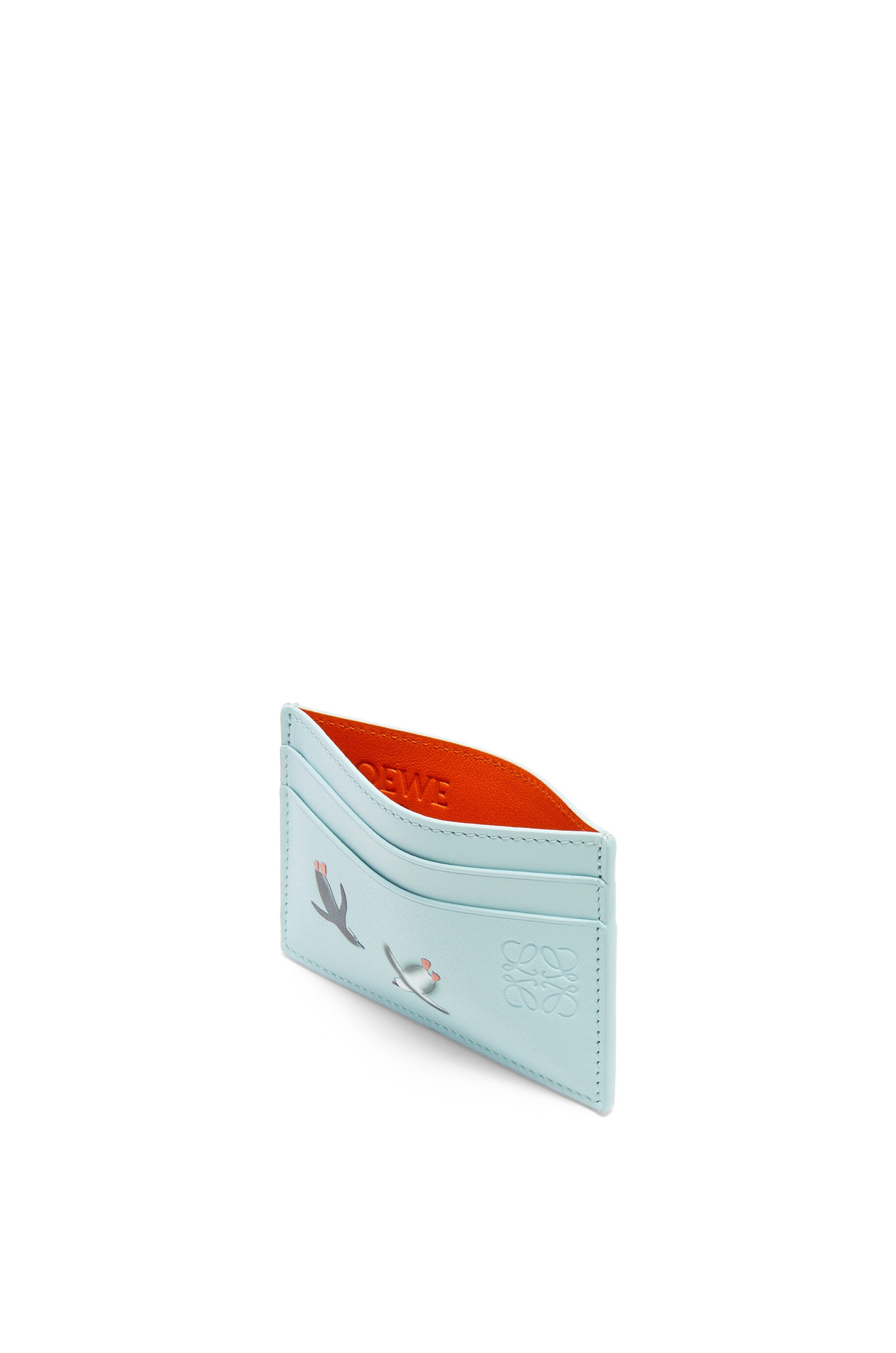 Penguin plain cardholder in satin calfskin - 2