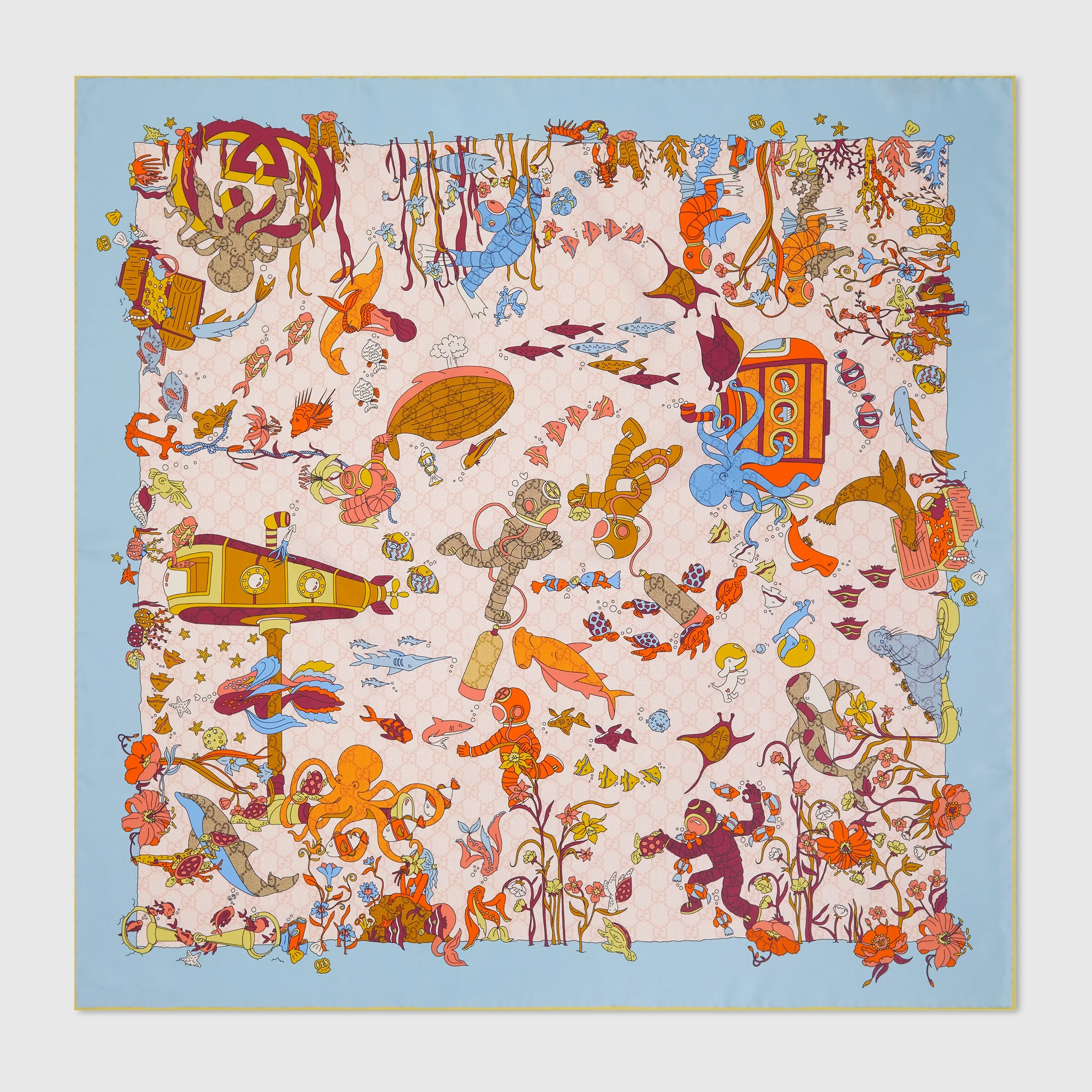 Printed silk carré - 1