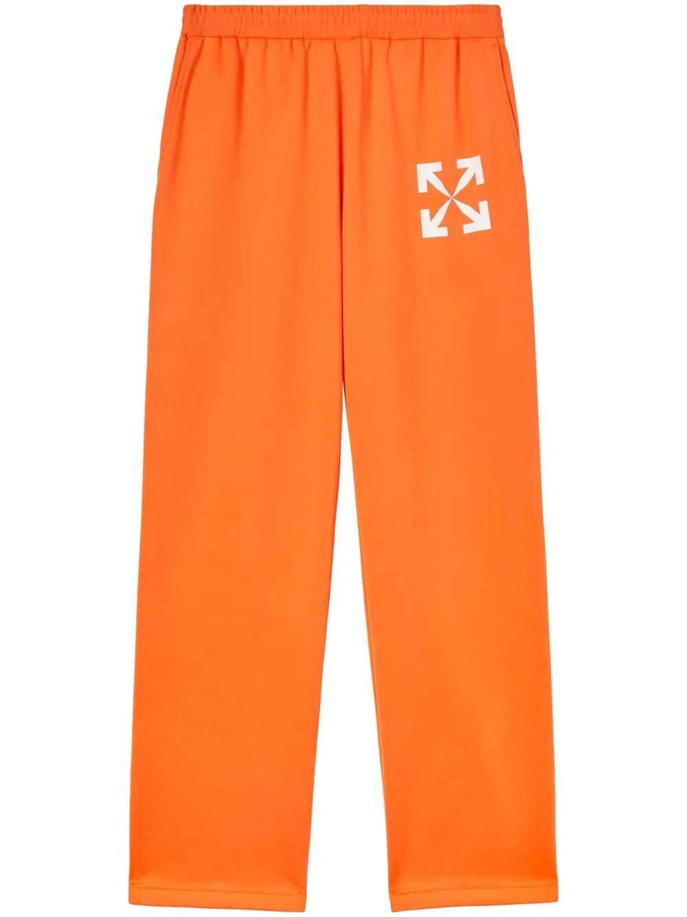 SINGLE ARROW SLIM TRACKPANT ORANGE WHITE - 1