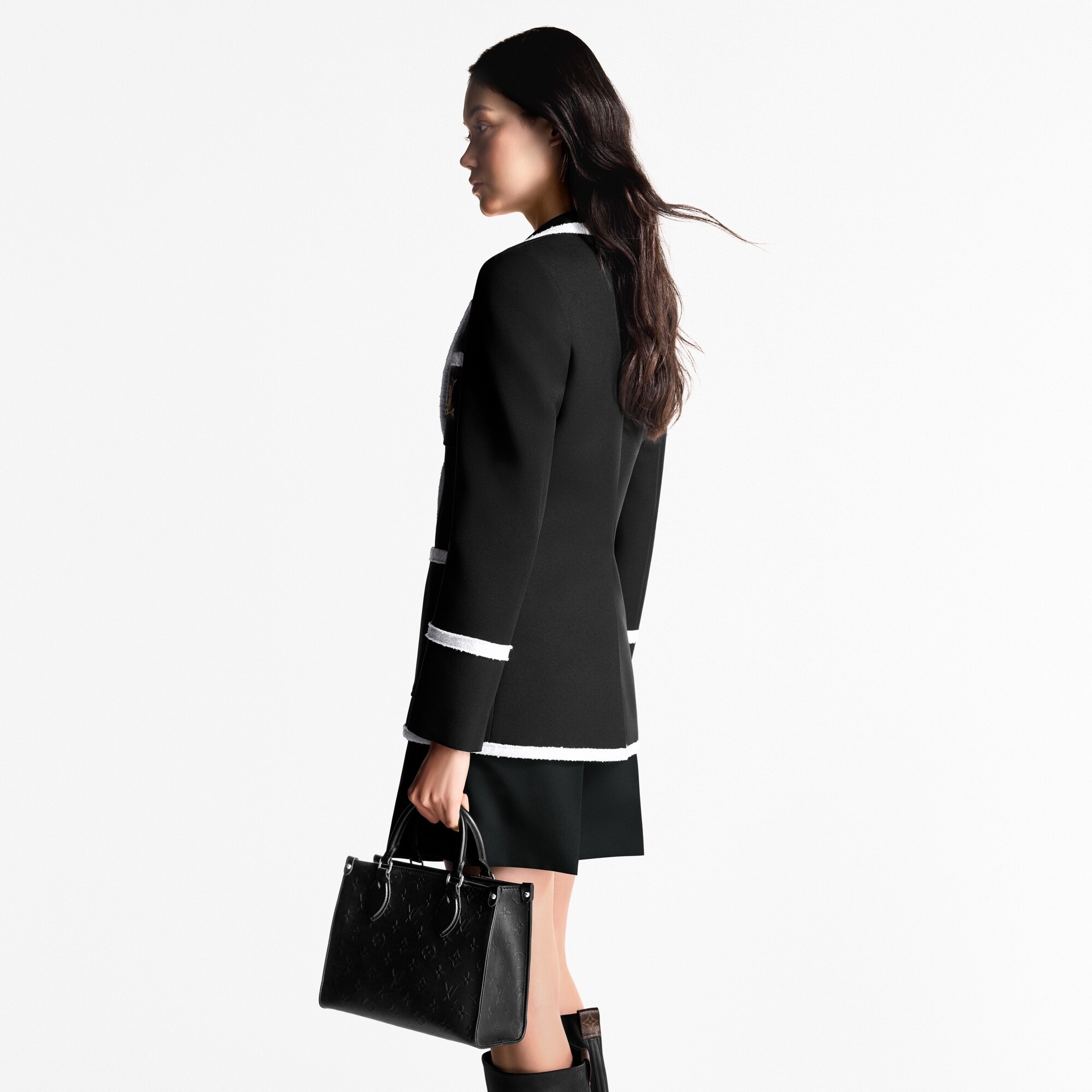 Tweed Trim Preppy Blazer - 5