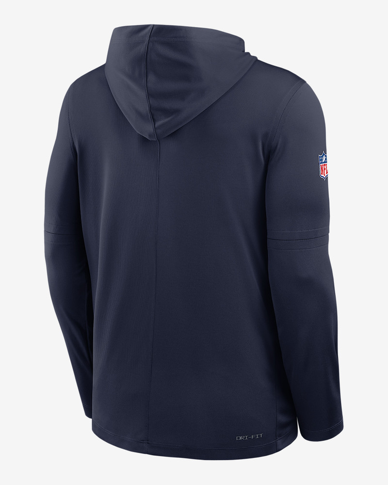Nike Denver Broncos Pure Fury Sideline Men's Nike Dri-FIT NFL Long-Sleeve Hooded Top outlook