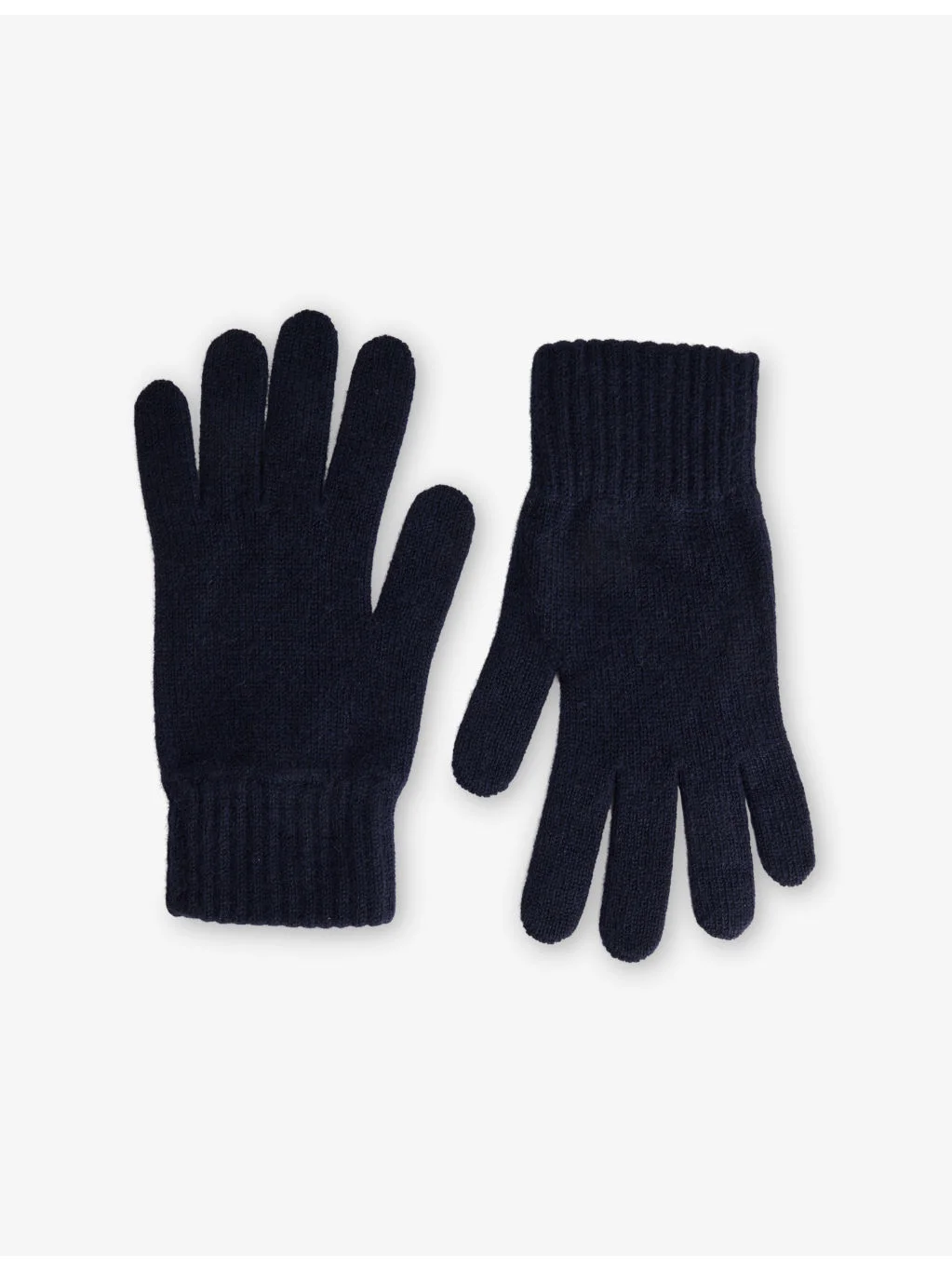 Ribbed-Cuff Cashmere Gloves - 1
