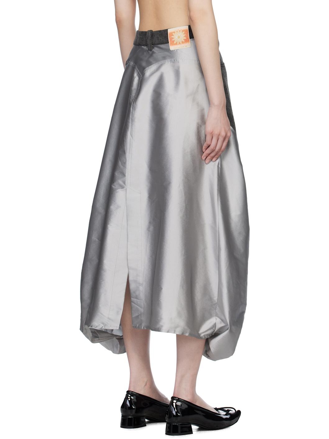 Gray Boletus Midi Skirt - 3