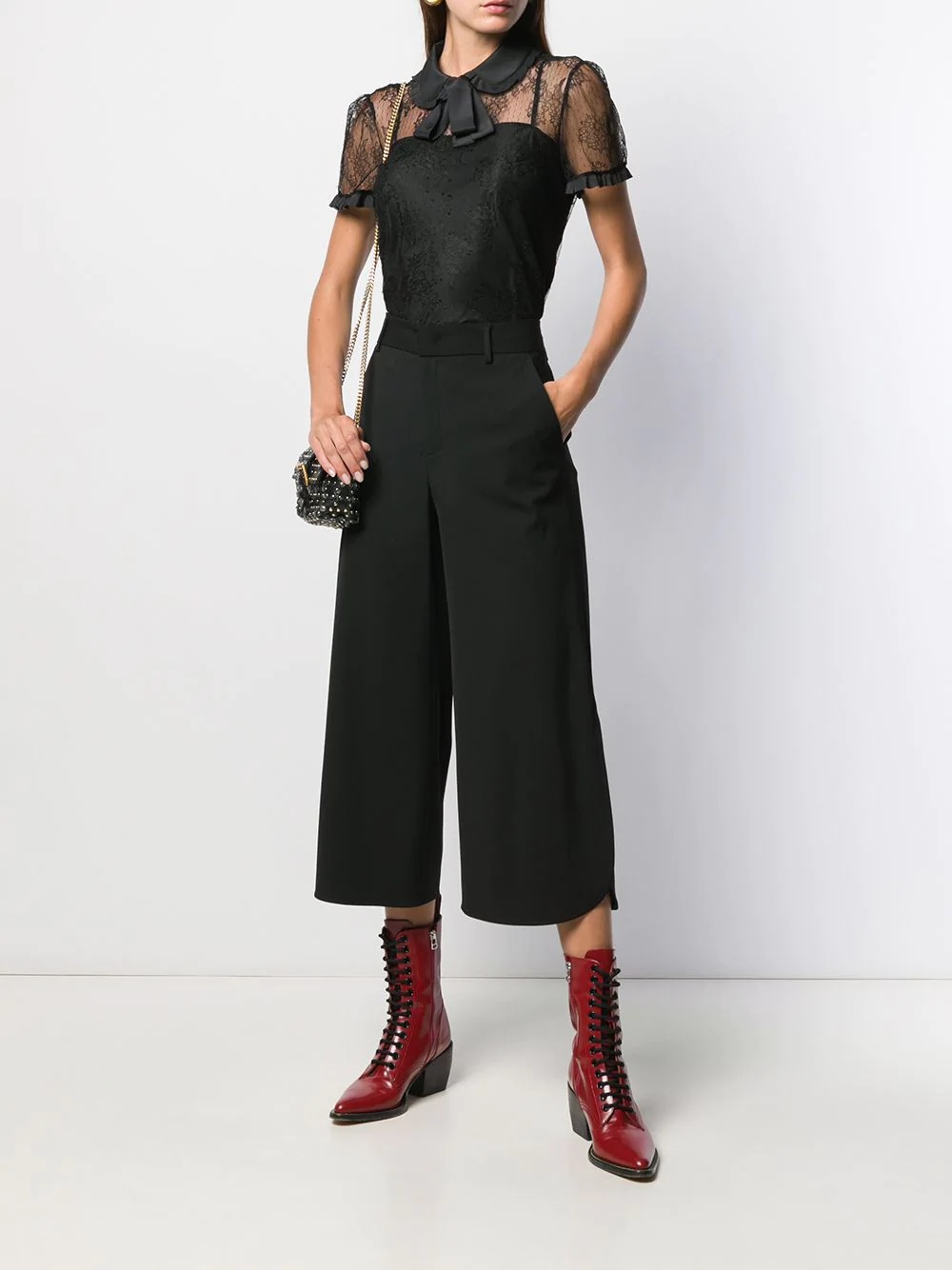 straight cropped trousers - 2