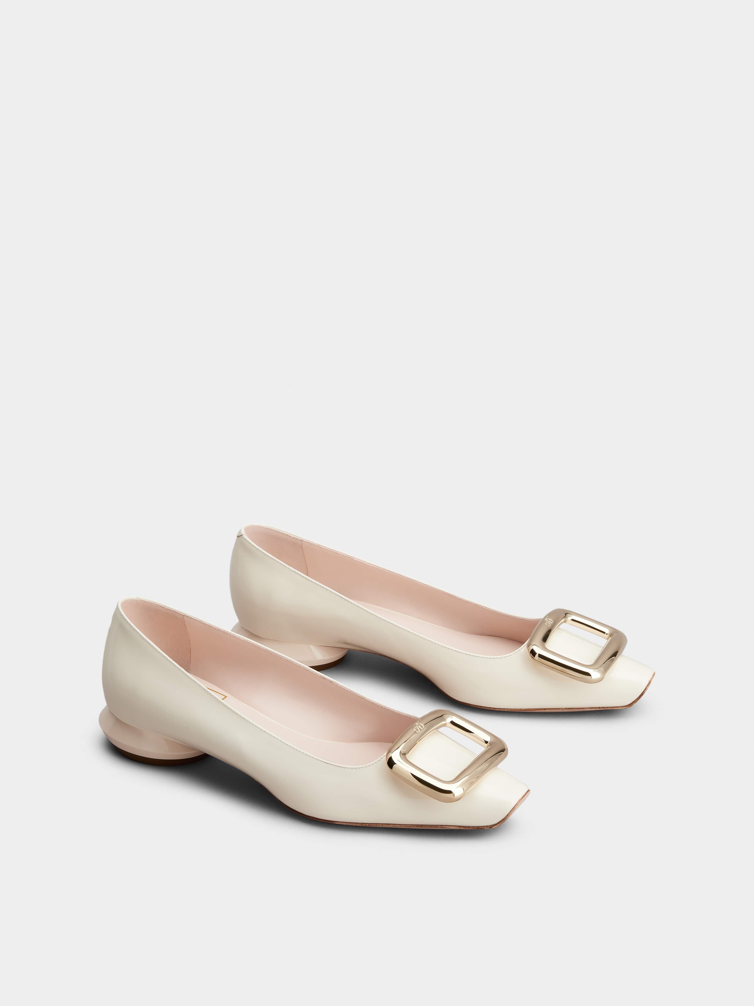 Viv' Choc Metal Buckle Ballerinas in Patent Leather - 2