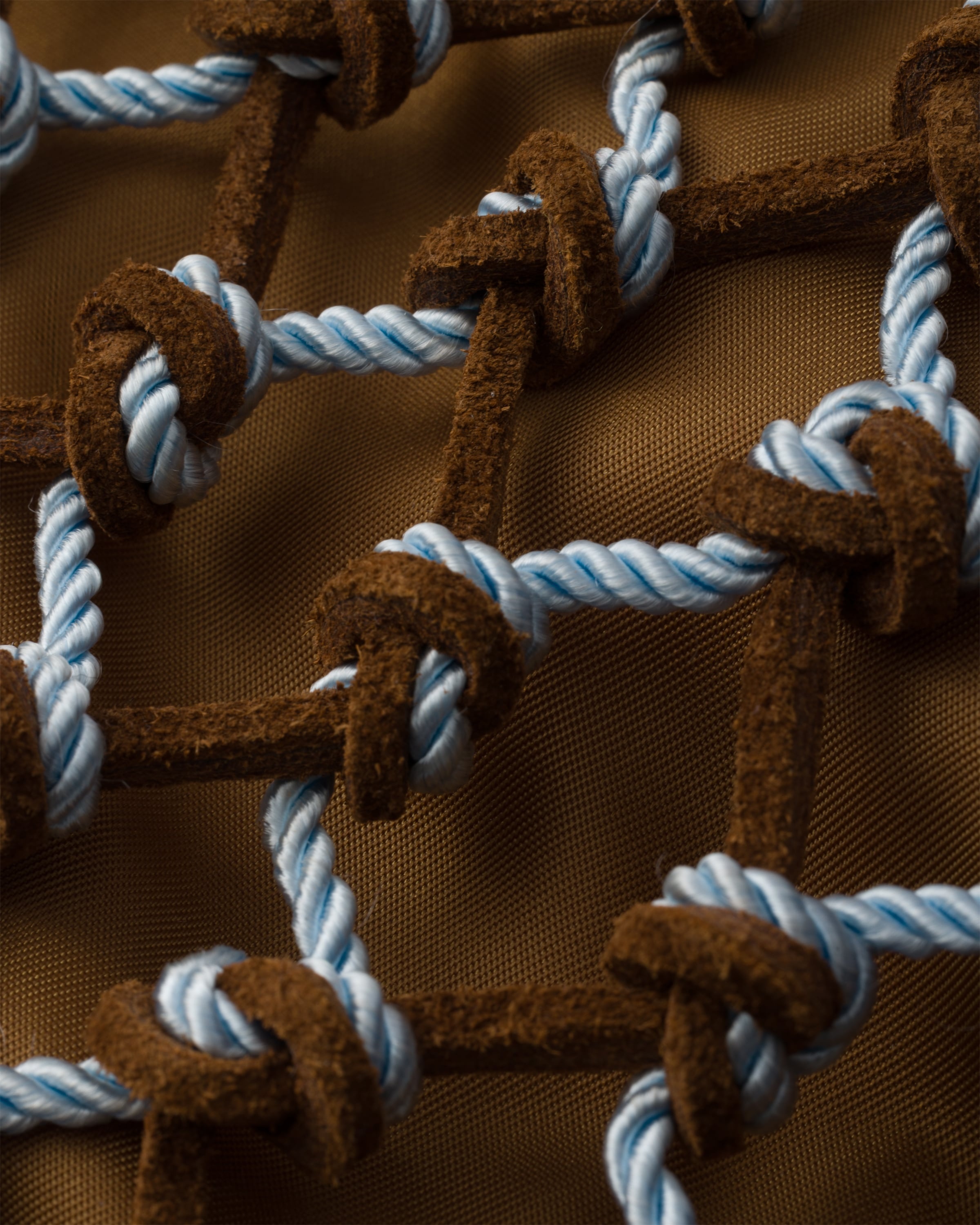 Prada Noué small macramé and suede bag - 5